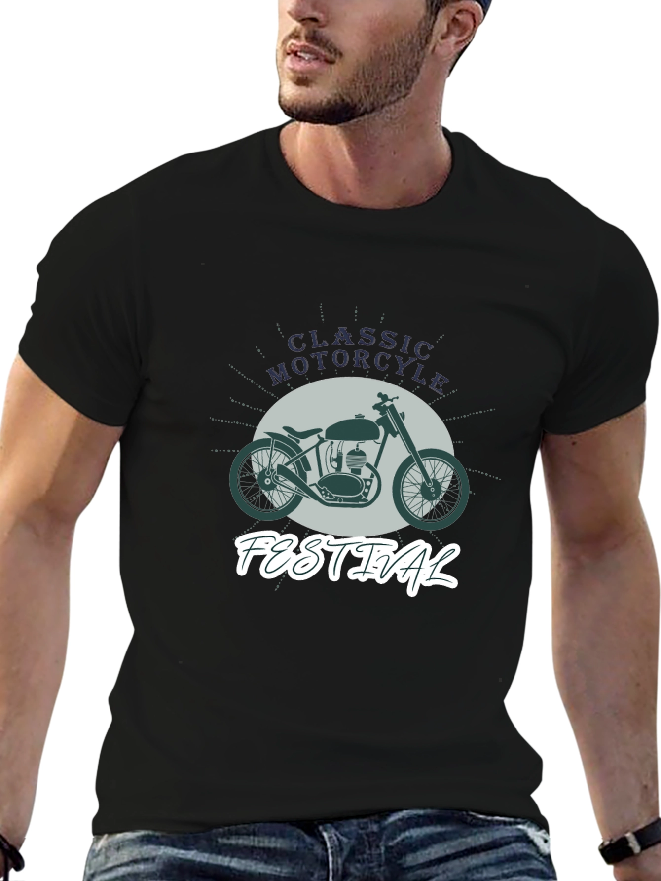 Classic Motorcycle Festival Black T-Shirt