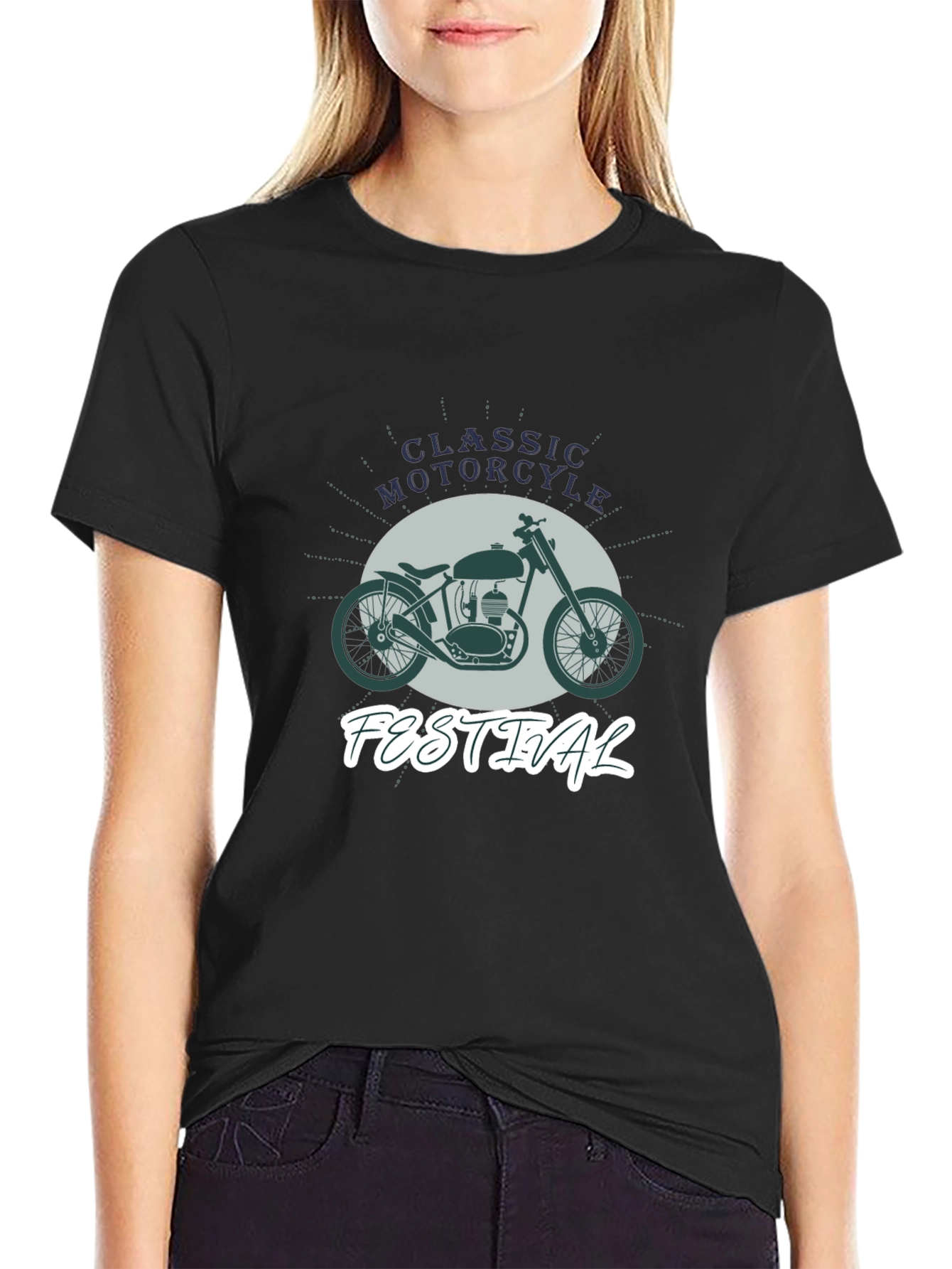 Classic Motorcycle Festival Black T-Shirt