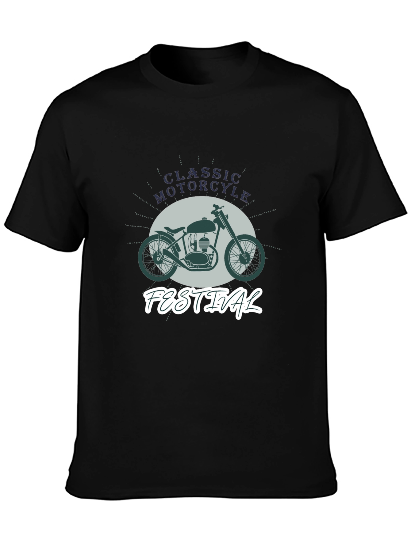 Classic Motorcycle Festival Black T-Shirt