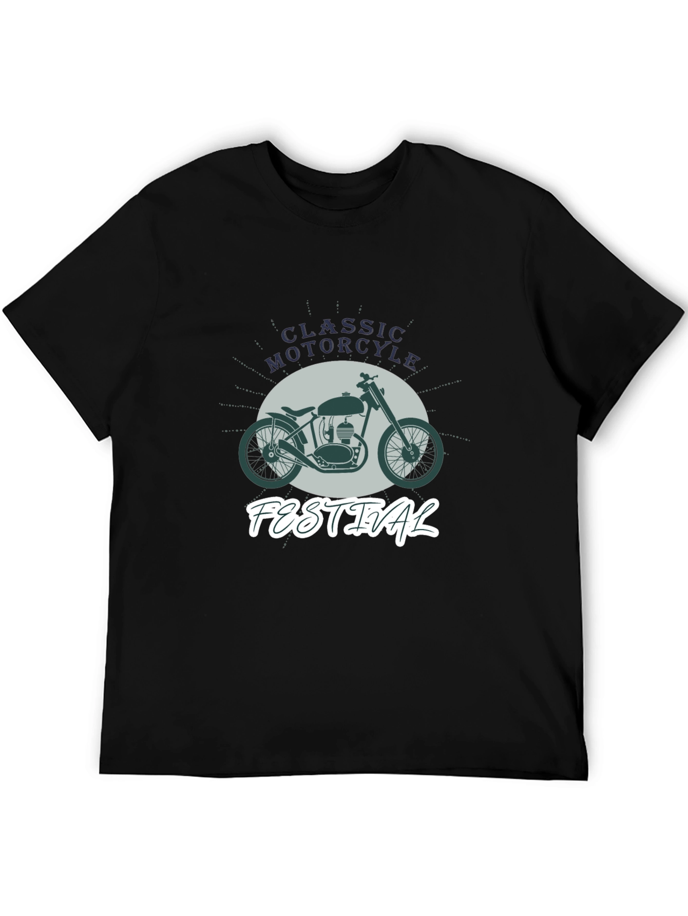 Classic Motorcycle Festival Black T-Shirt
