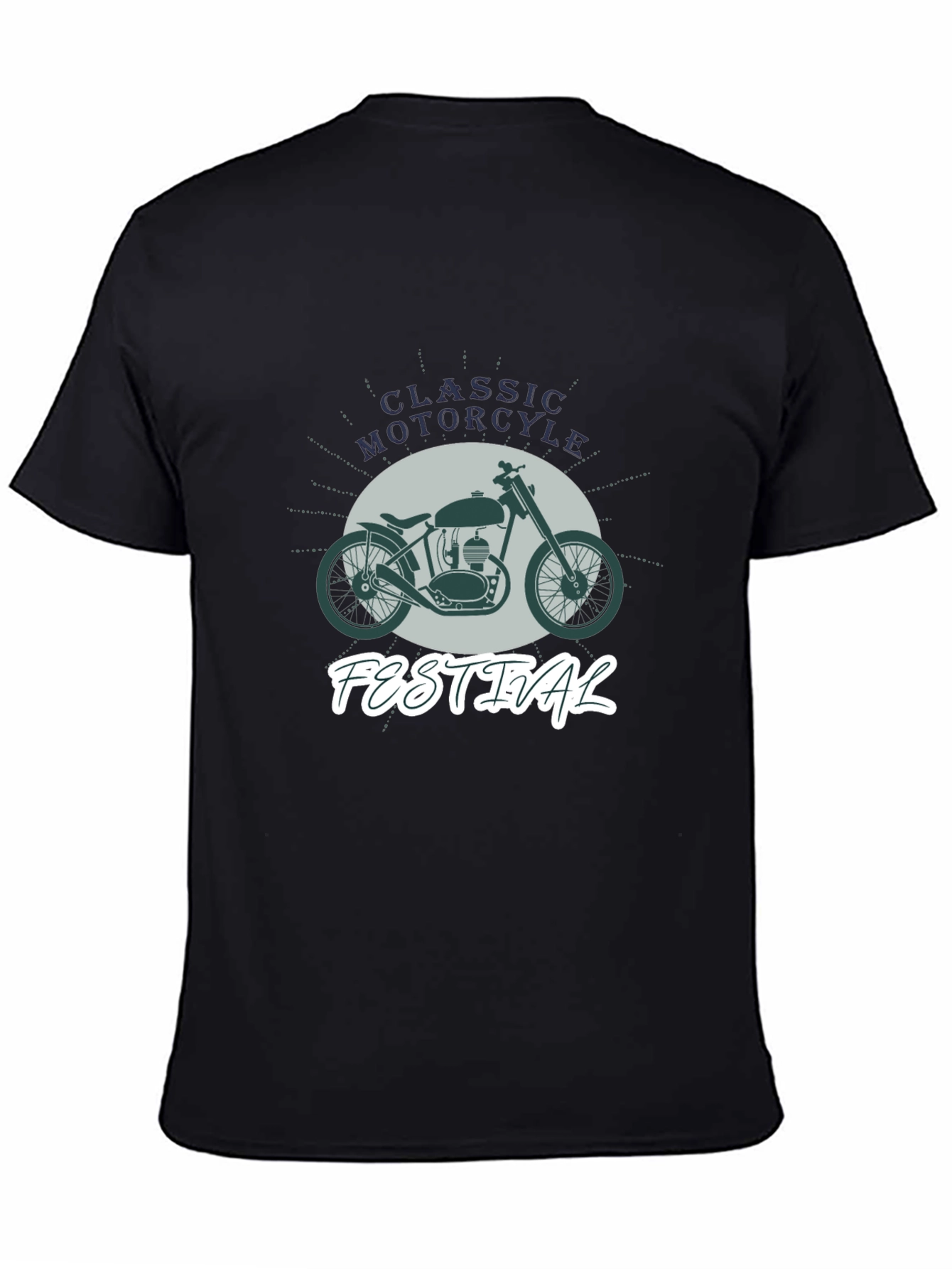 Classic Motorcycle Festival Black T-Shirt