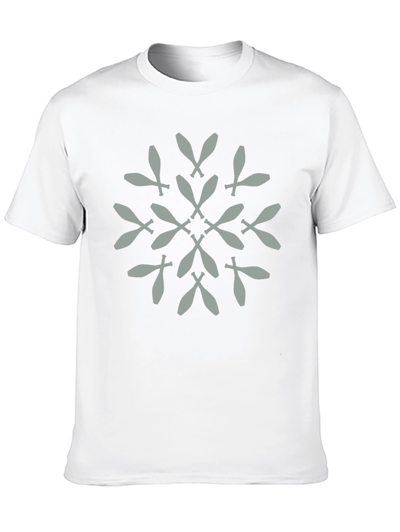 Juggling Club Pattern Tee - Black Cotton Graphic T-Shirt