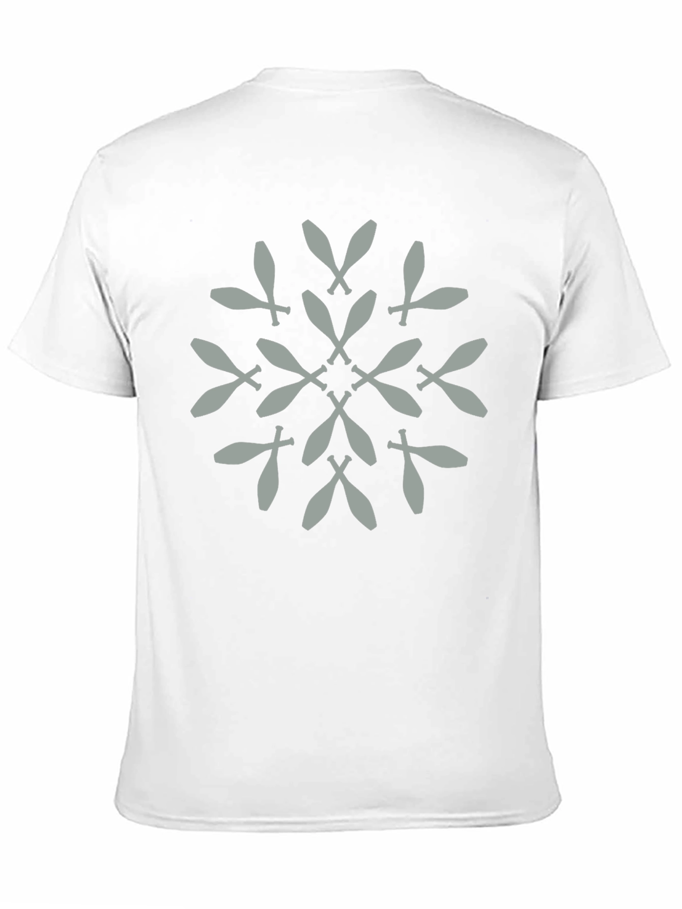 Juggling Club Pattern Tee - Black Cotton Graphic T-Shirt