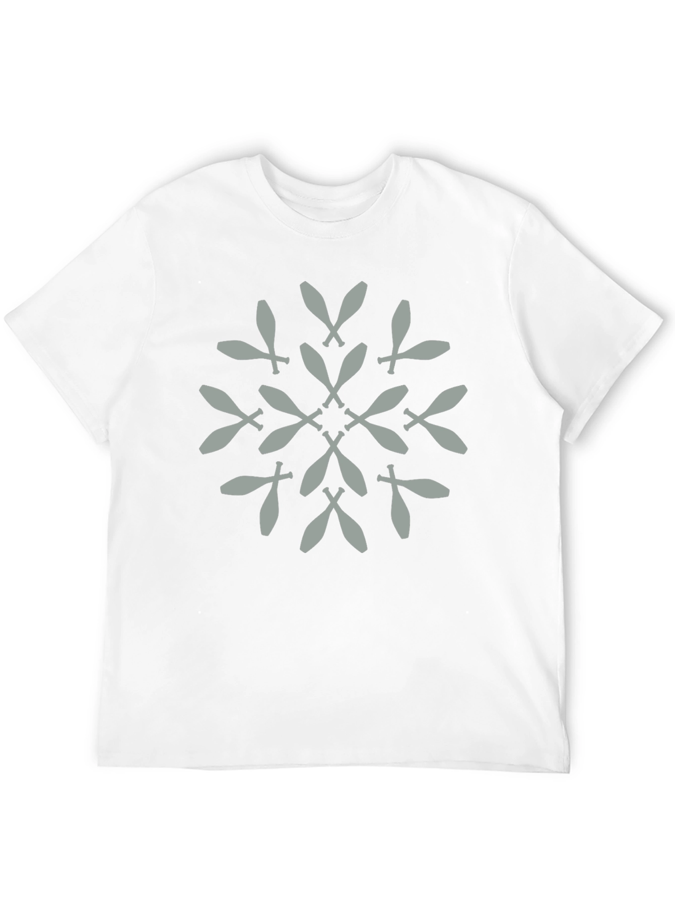 Juggling Club Pattern Tee - Black Cotton Graphic T-Shirt
