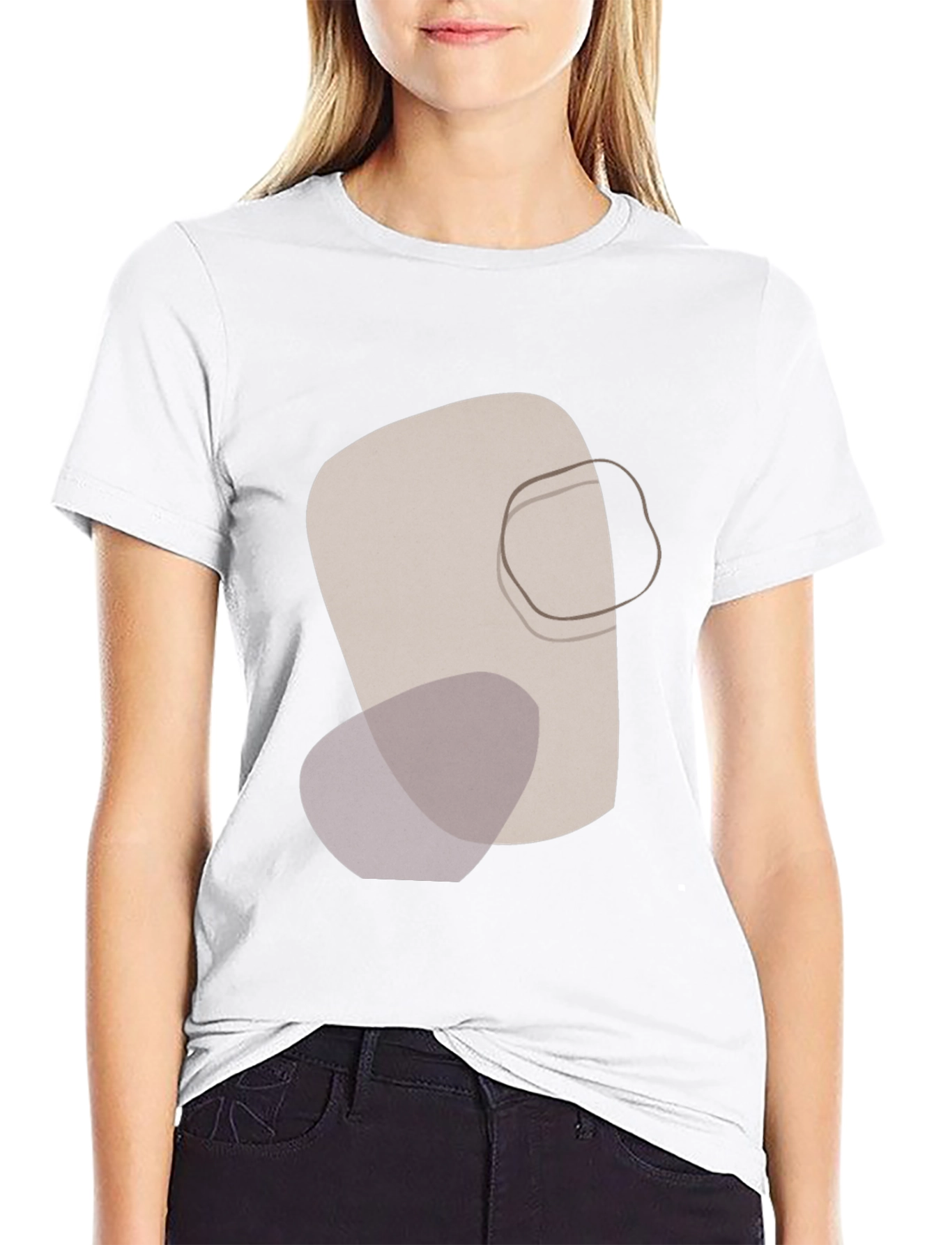 Abstract Graphic Print Tee - Modern Casual Style