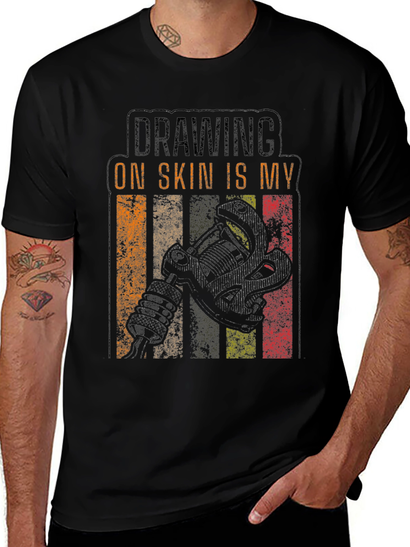 Drawing on Skin Tattoo T-Shirt