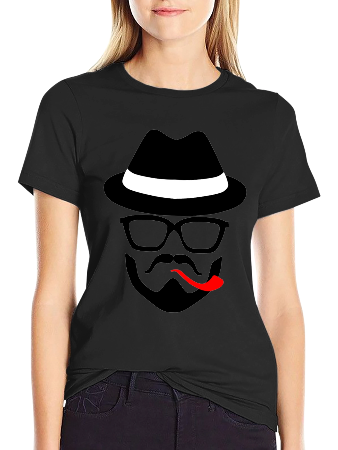 Cool Detective Graphic Black T-Shirt