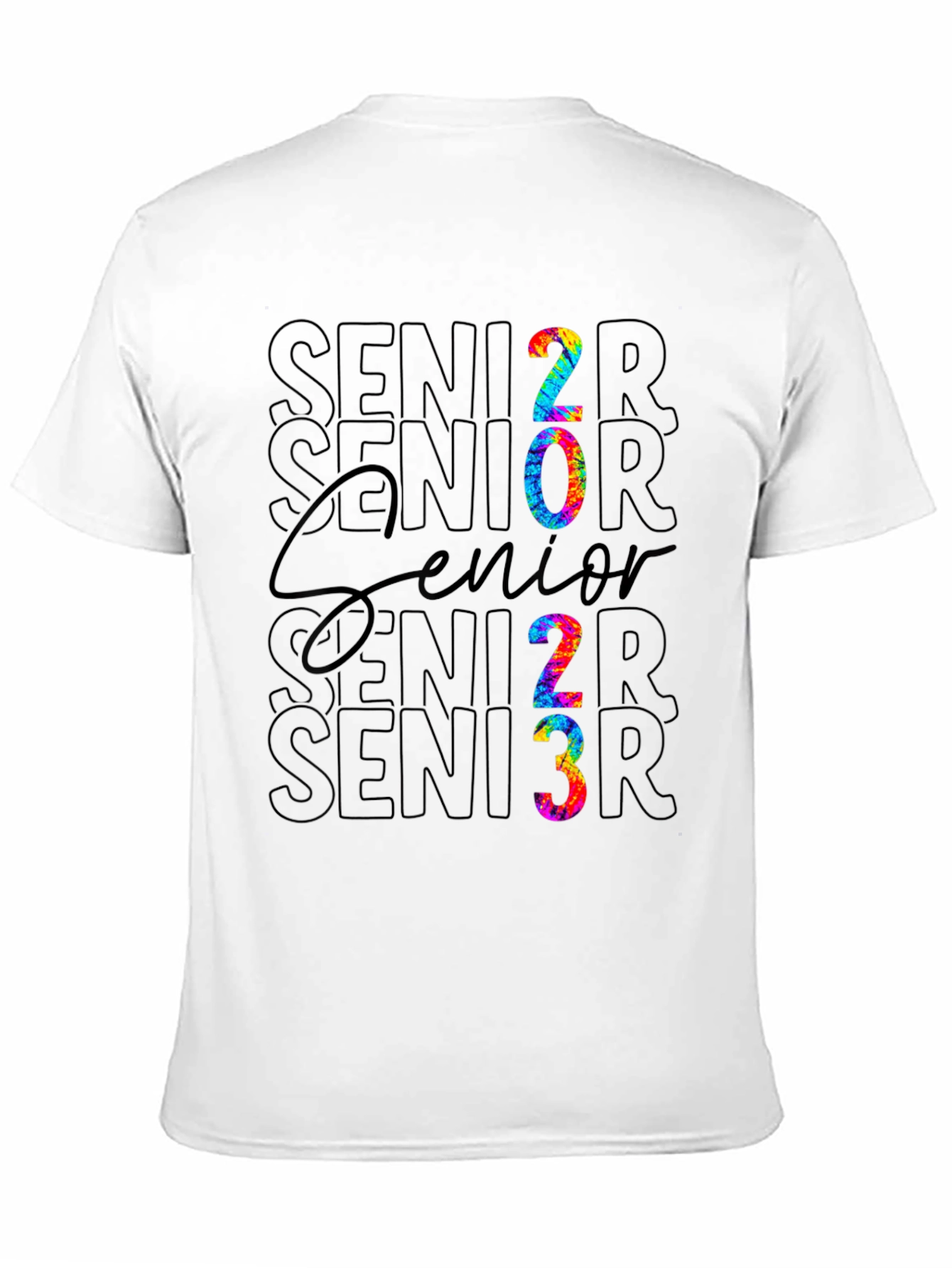 Senior 2023 Tie Dye Graphic T-Shirt