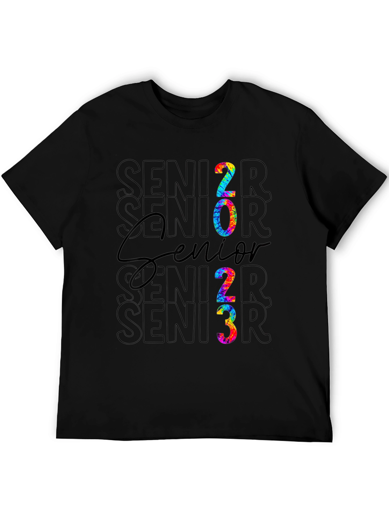 Senior 2023 Tie Dye Graphic T-Shirt