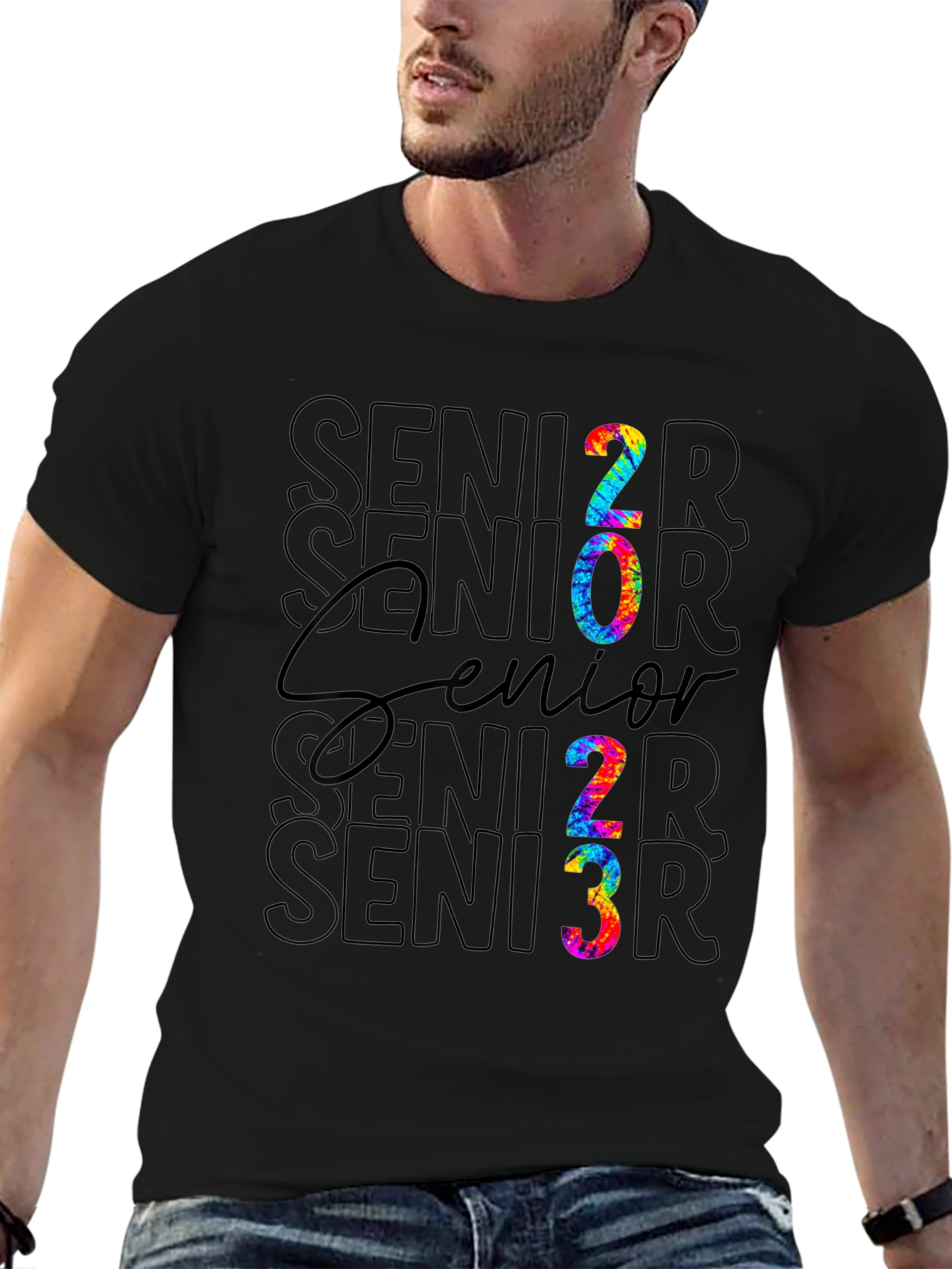Senior 2023 Tie Dye Graphic T-Shirt