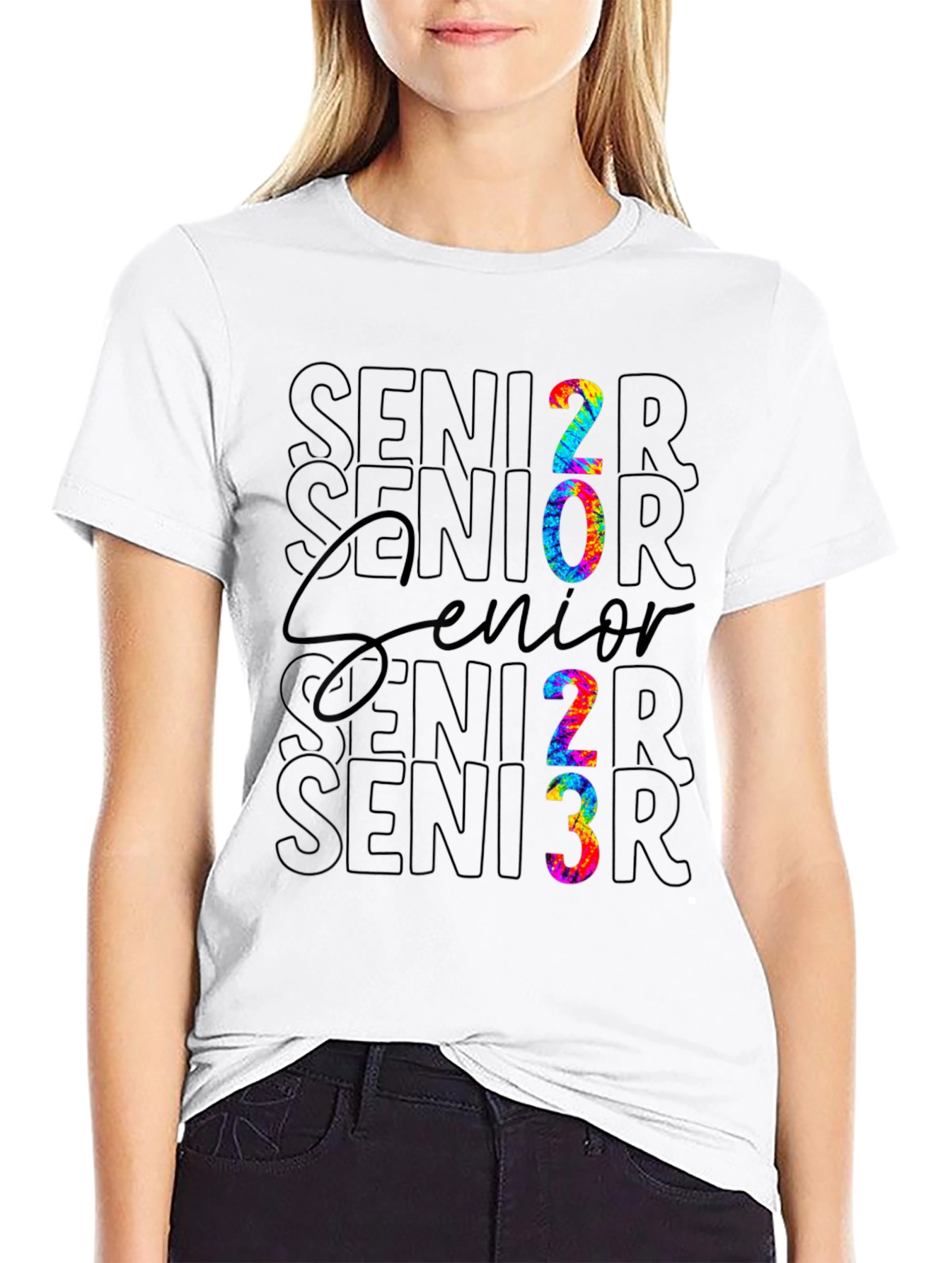 Senior 2023 Tie Dye Graphic T-Shirt