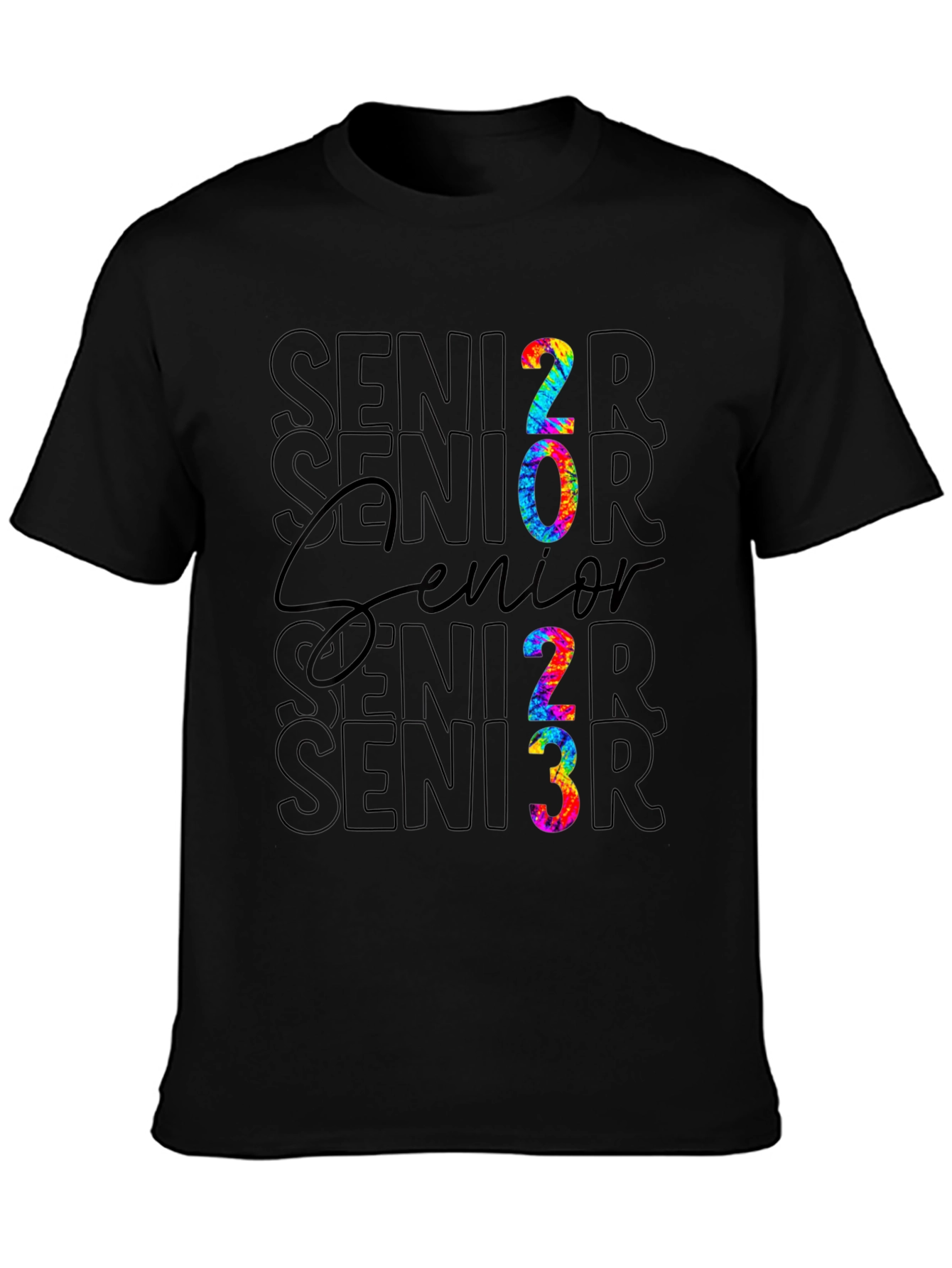 Senior 2023 Tie Dye Graphic T-Shirt