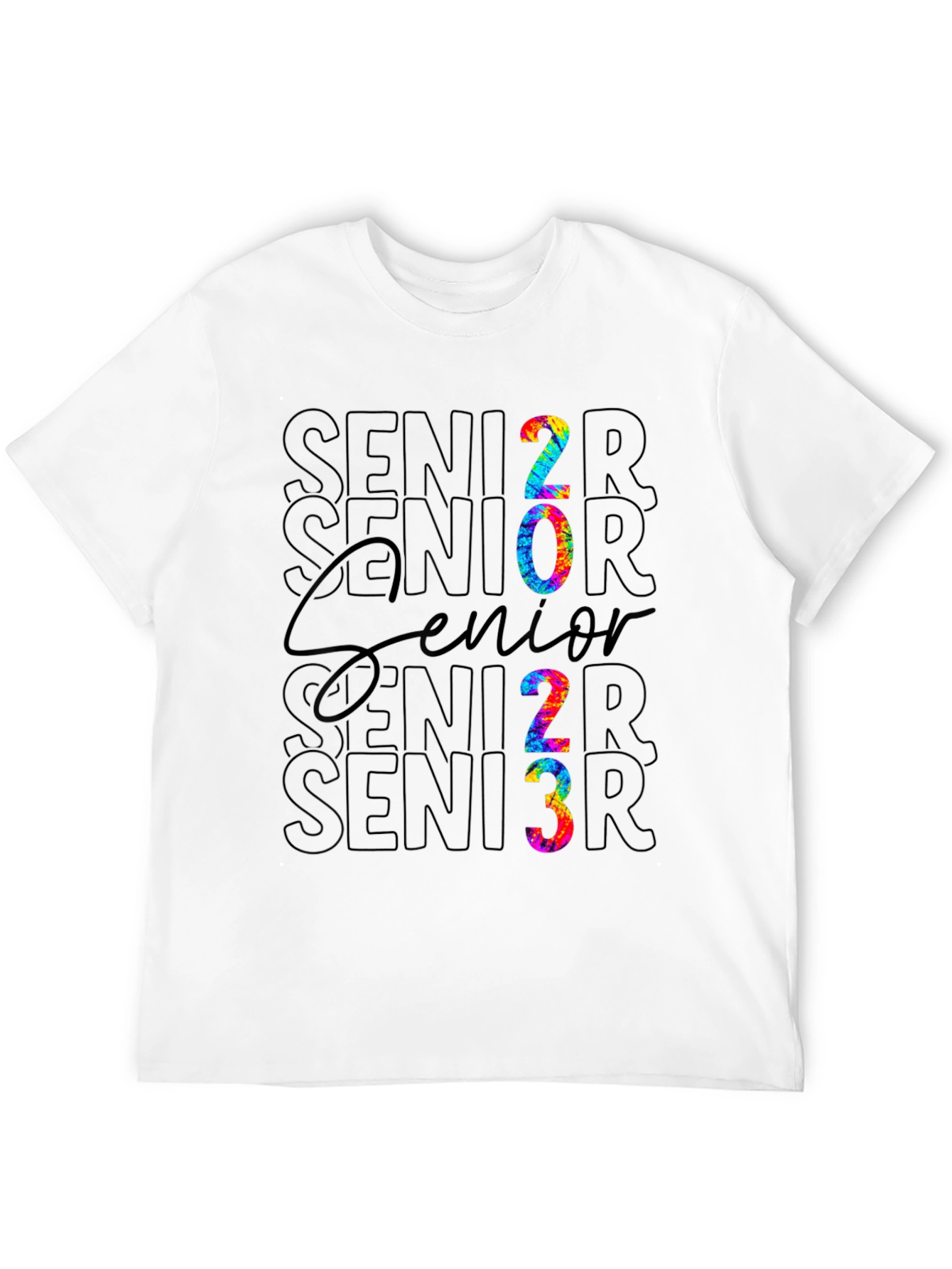 Senior 2023 Tie Dye Graphic T-Shirt