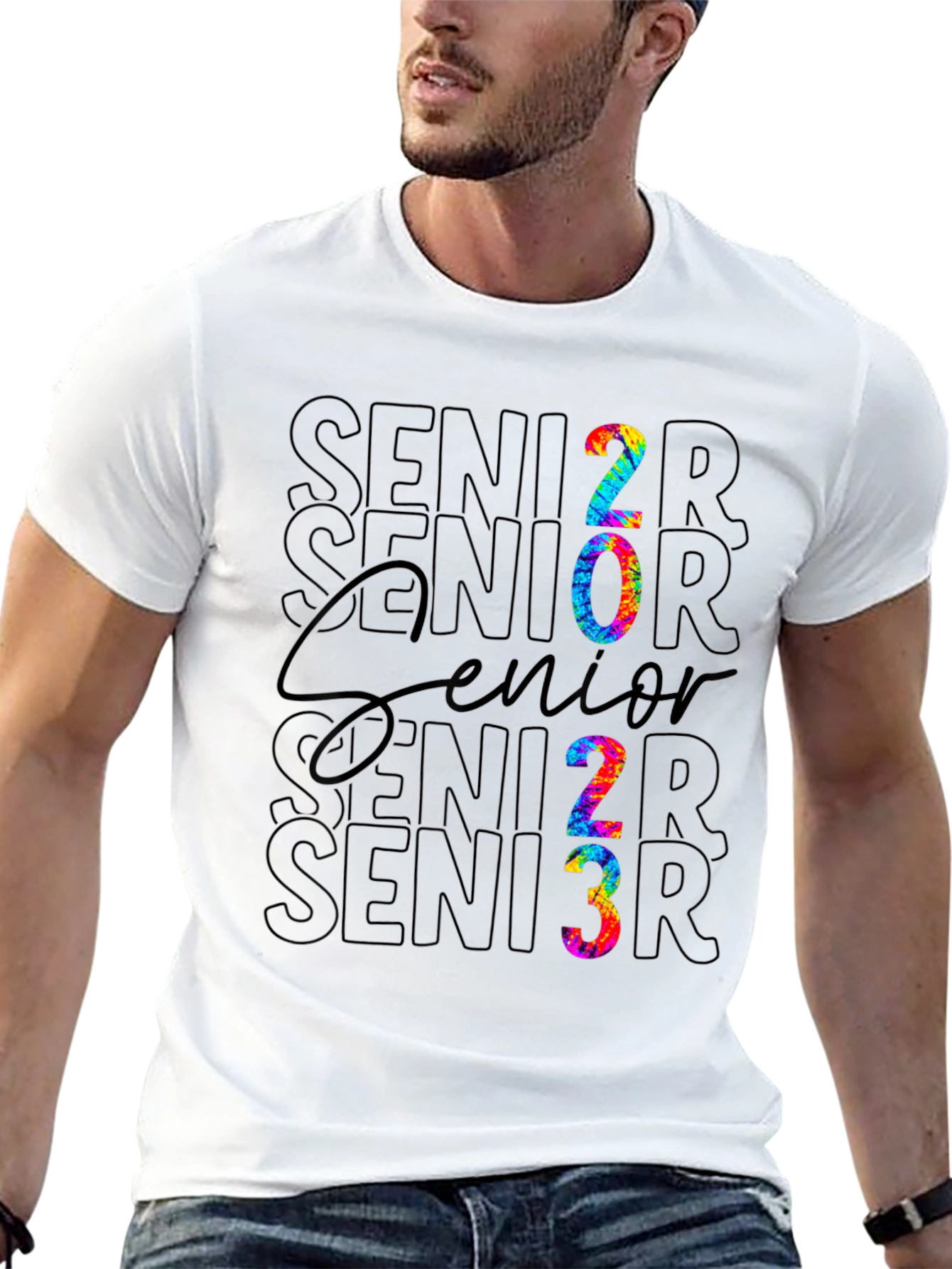 Senior 2023 Tie Dye Graphic T-Shirt