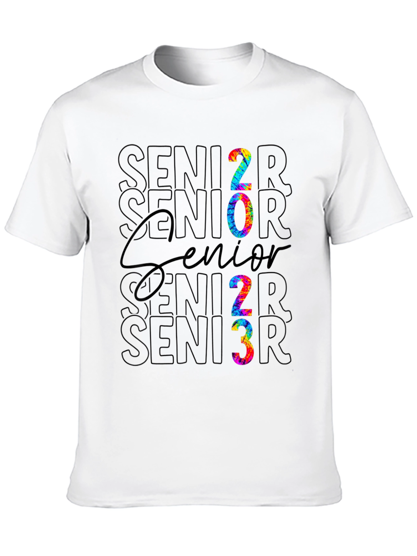 Senior 2023 Tie Dye Graphic T-Shirt