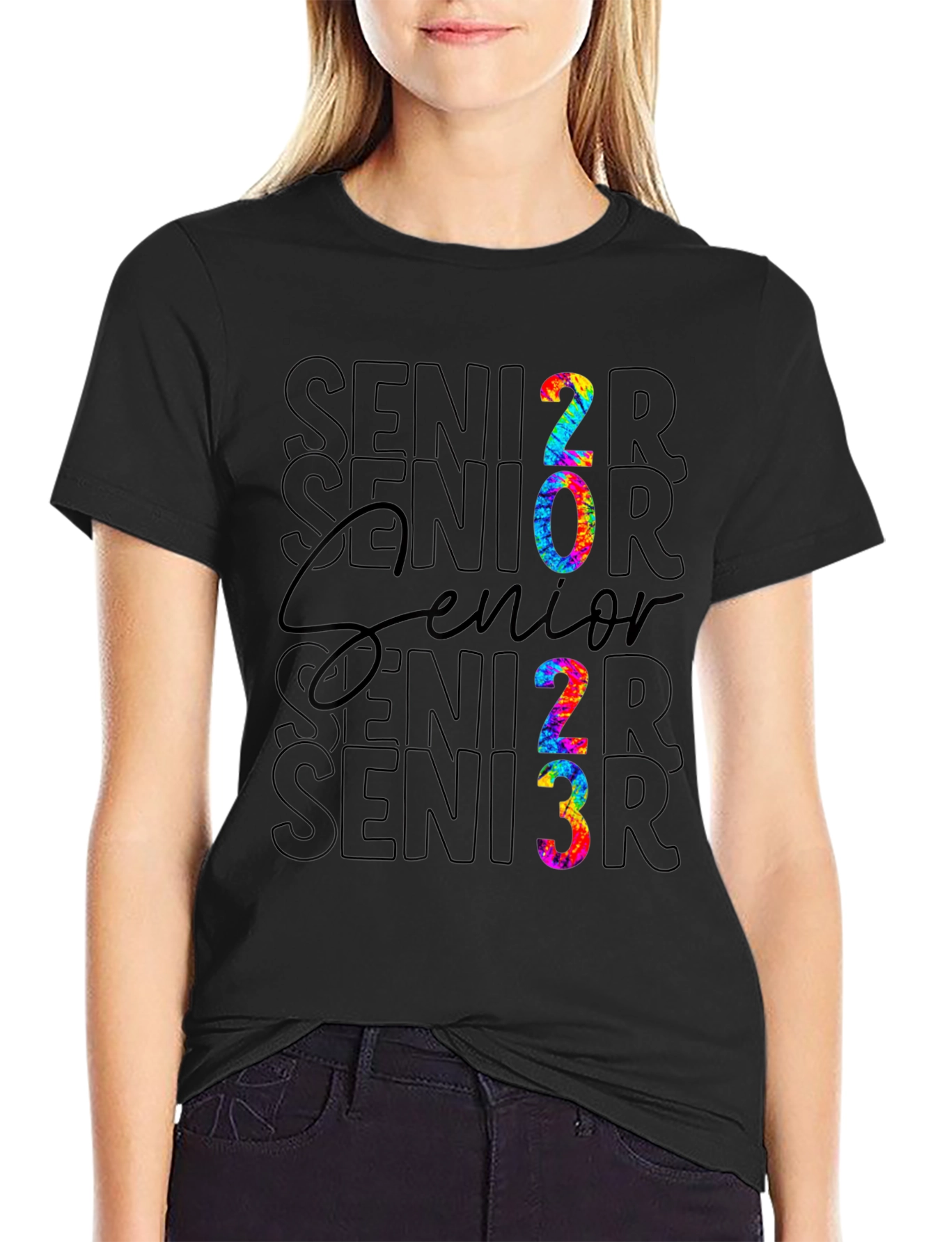 Senior 2023 Tie Dye Graphic T-Shirt