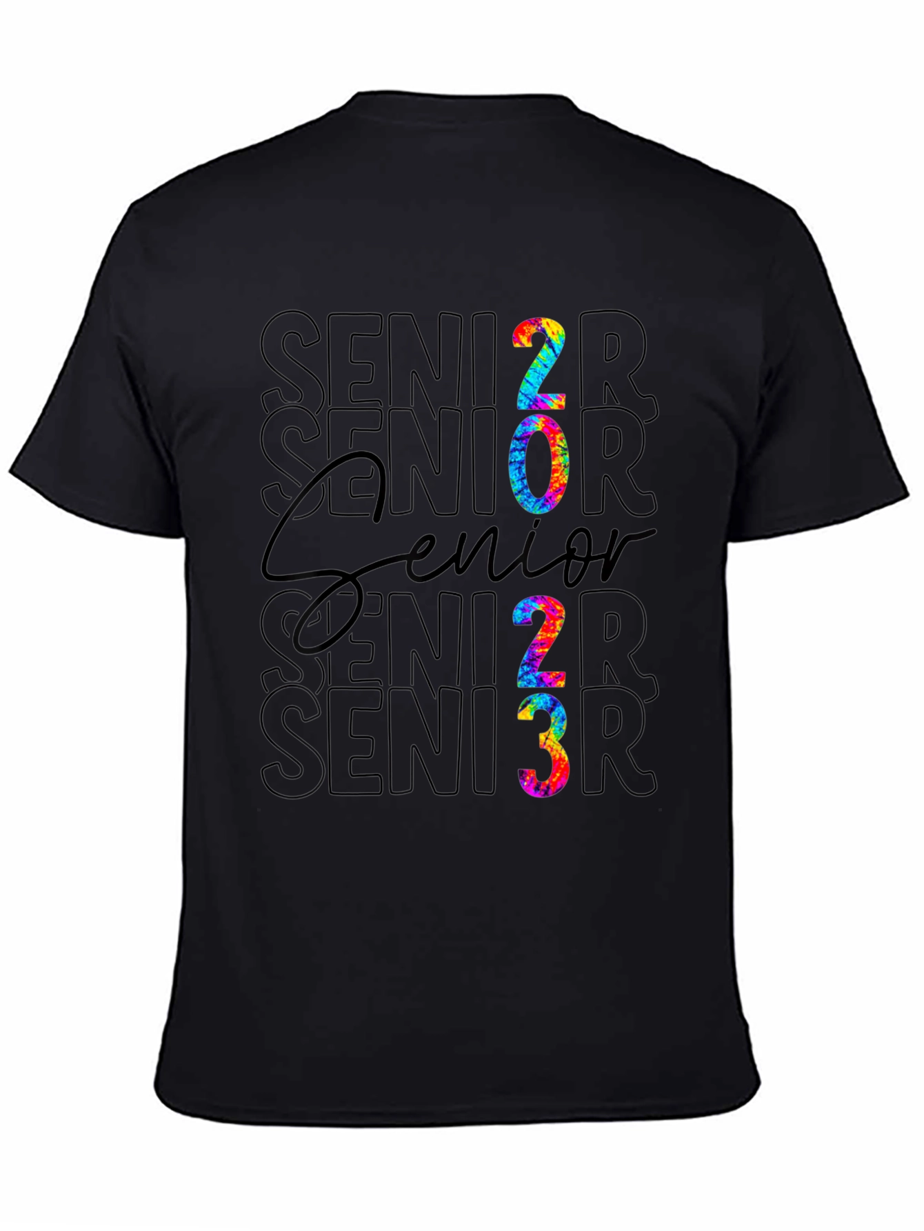 Senior 2023 Tie Dye Graphic T-Shirt