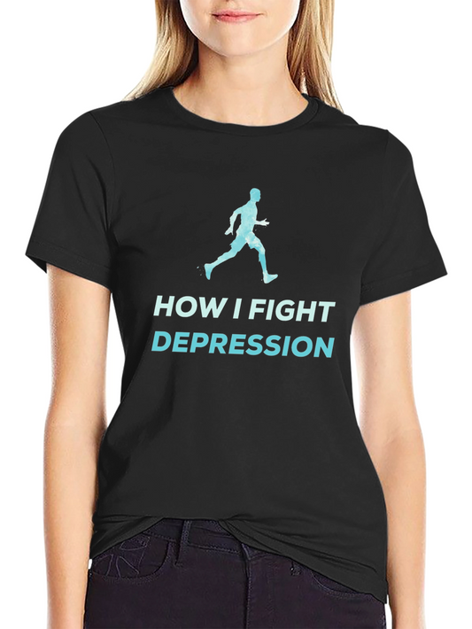 Fight Depression Running T-Shirt