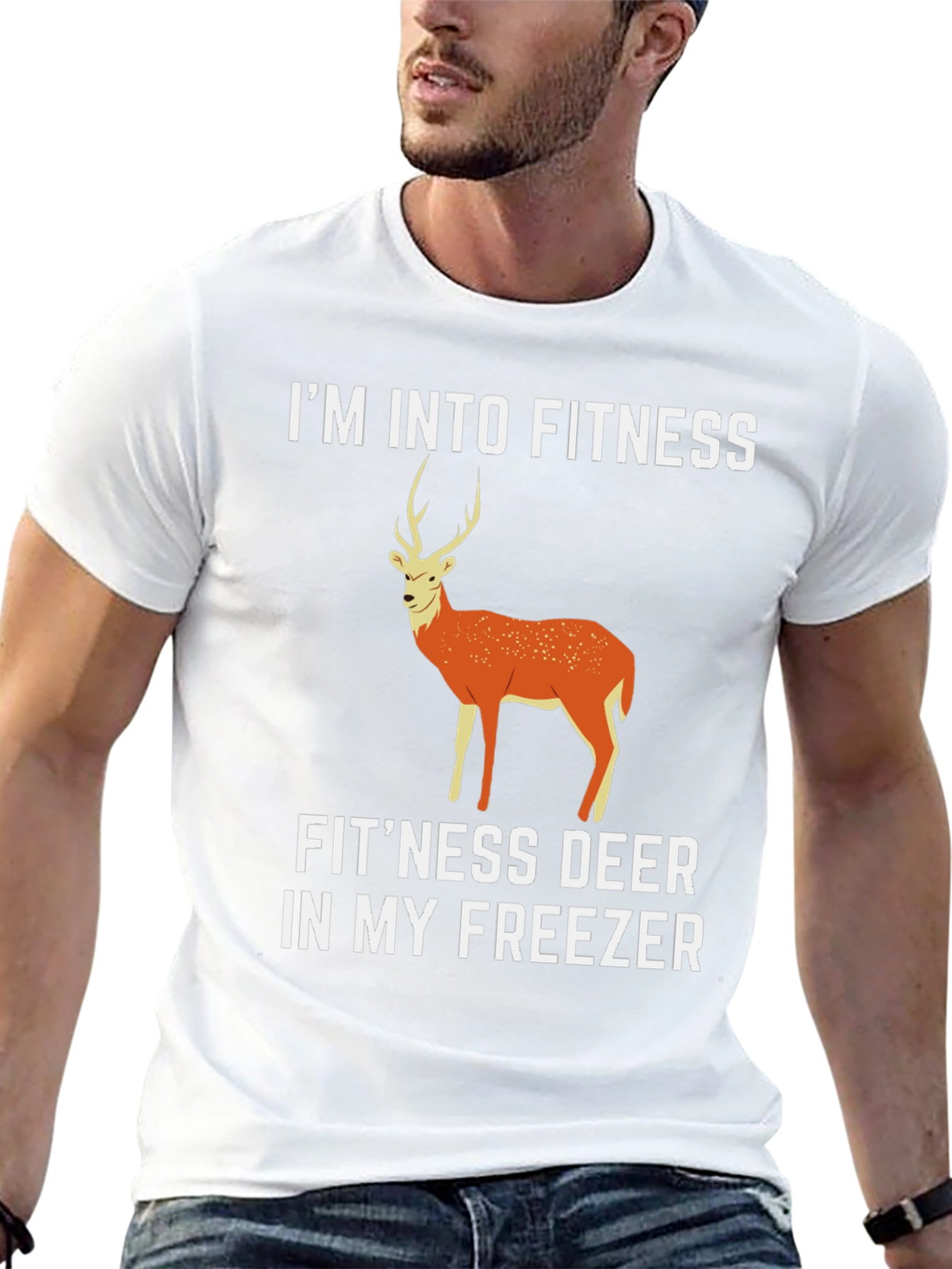 Fitness Deer T-Shirt - Funny Hunting Tee