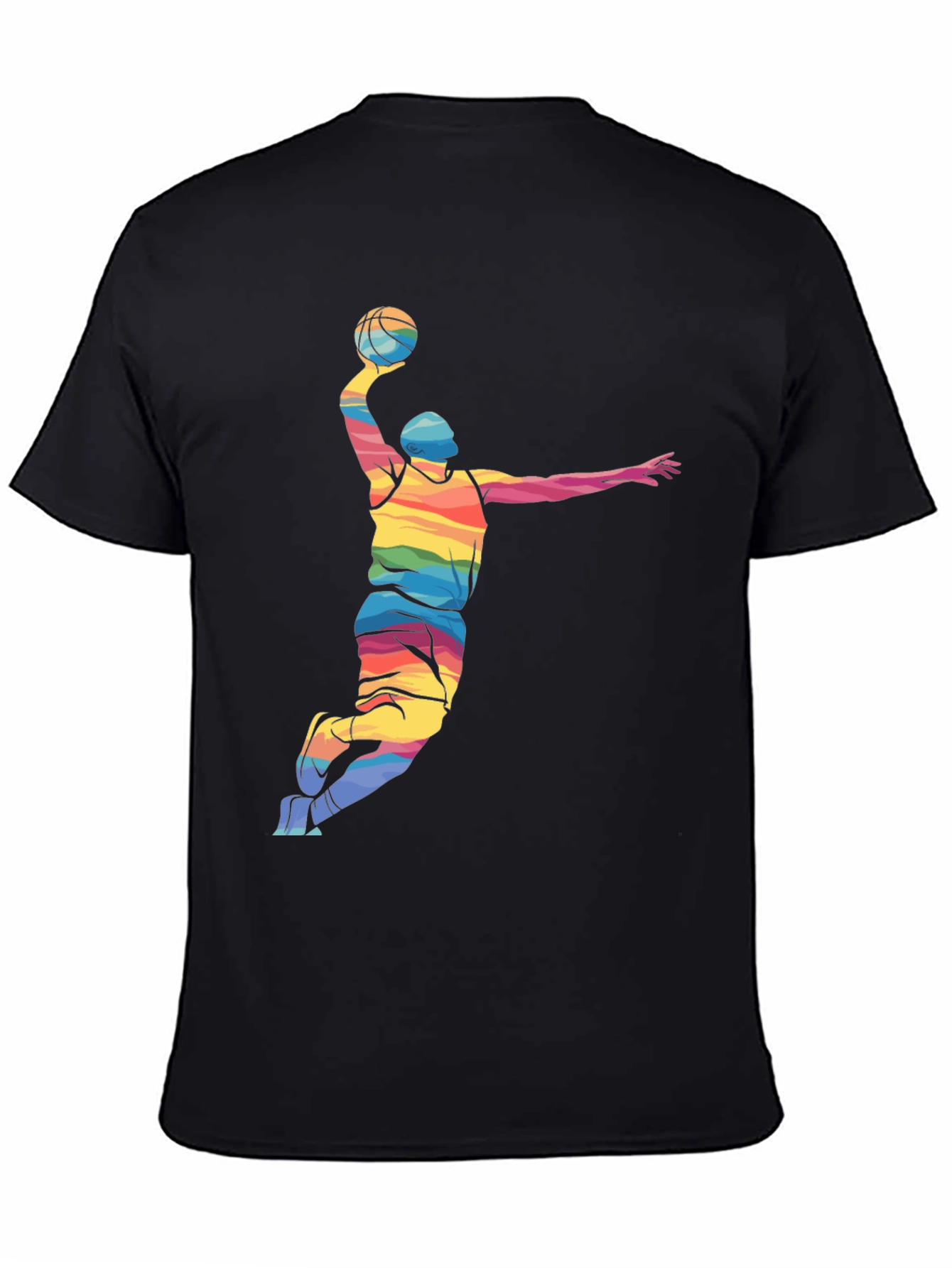 Rainbow Basketball Player Graphic Tee