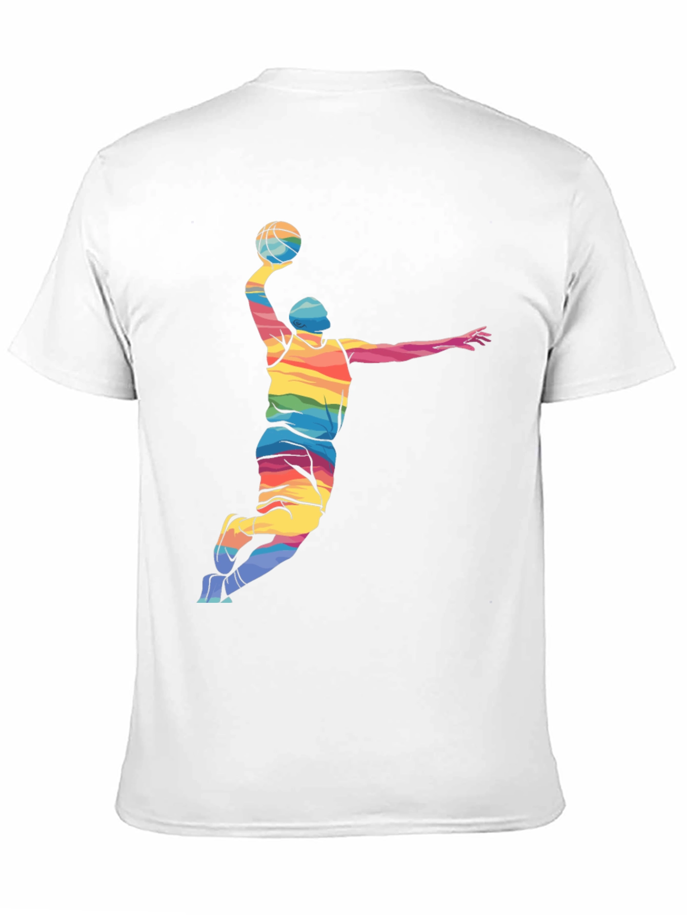 Rainbow Basketball Player Graphic Tee