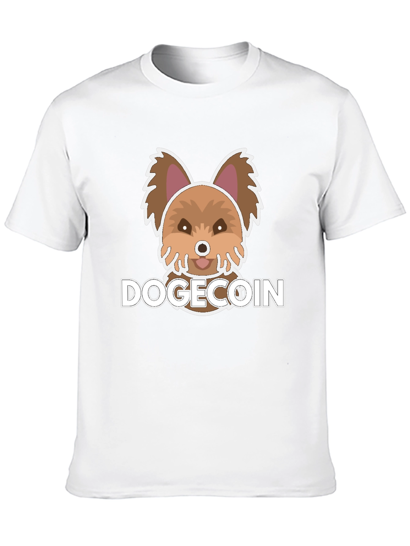 Dogecoin Cute Puppy Graphic Tee - Black
