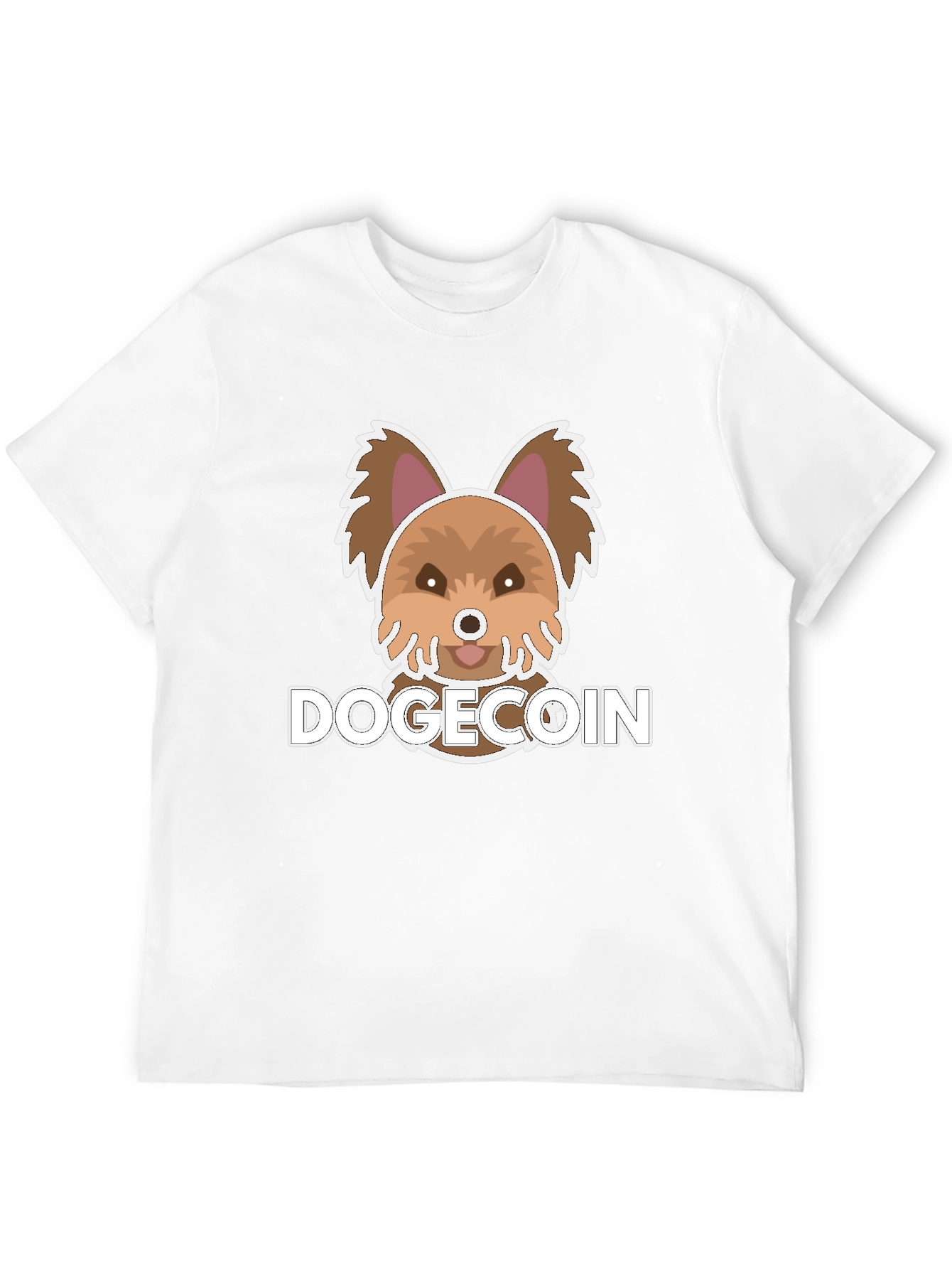 Dogecoin Cute Puppy Graphic Tee - Black