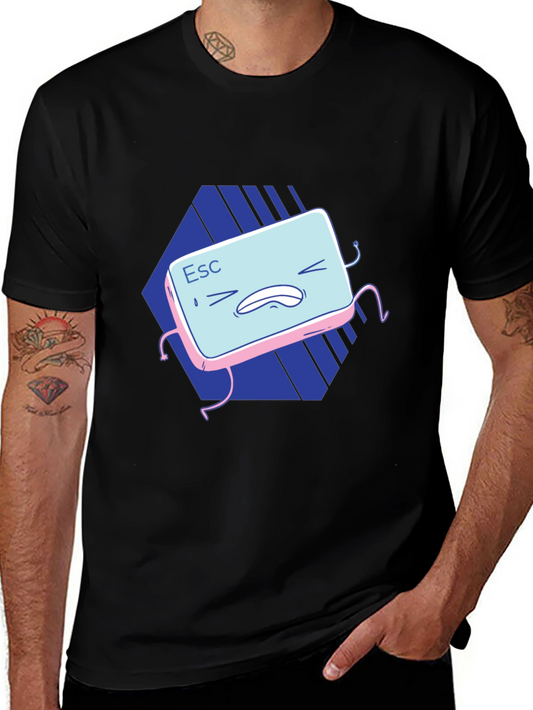Escape Key Graphic T-Shirt - Black Cotton Tee