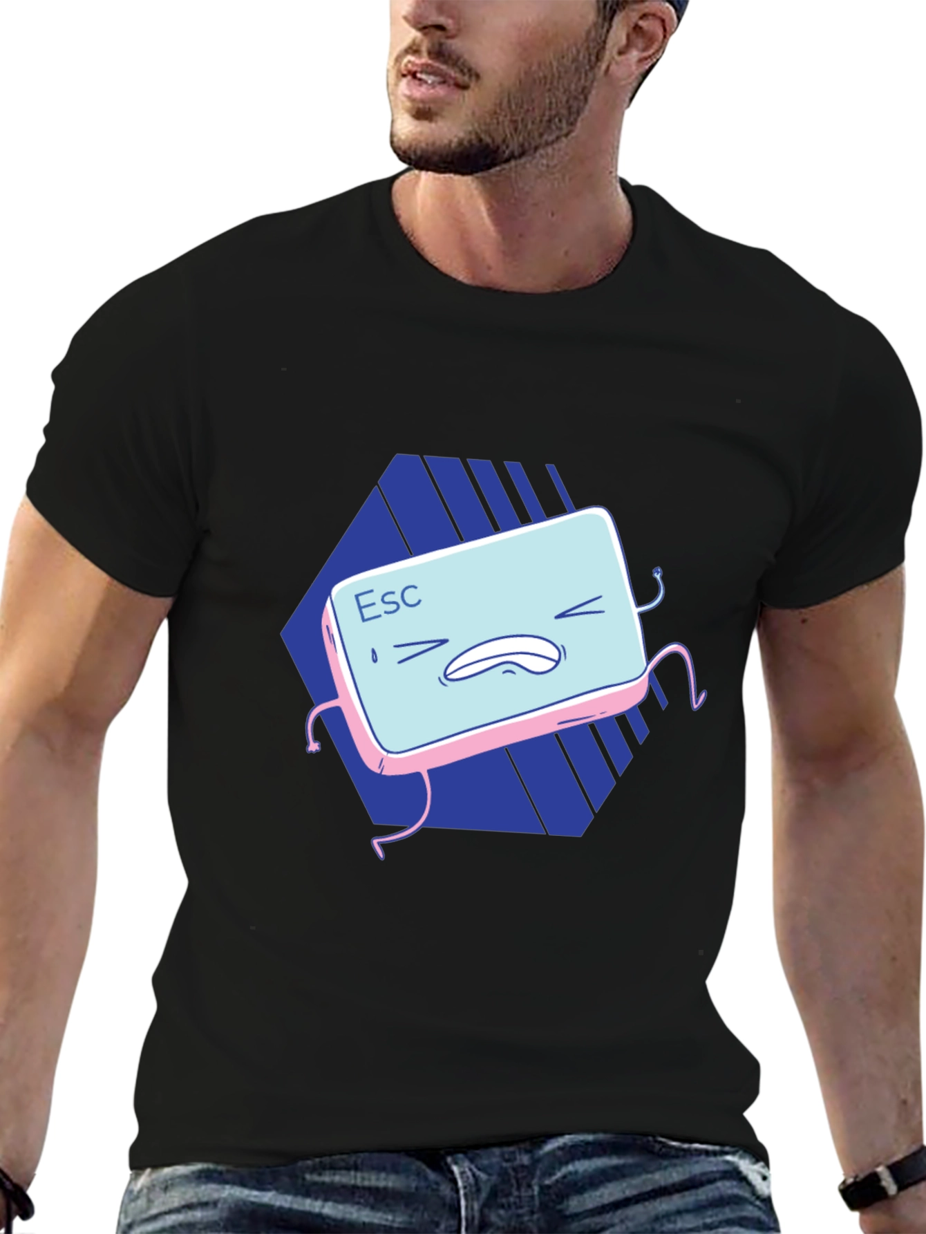 Escape Key Graphic T-Shirt - Black Cotton Tee
