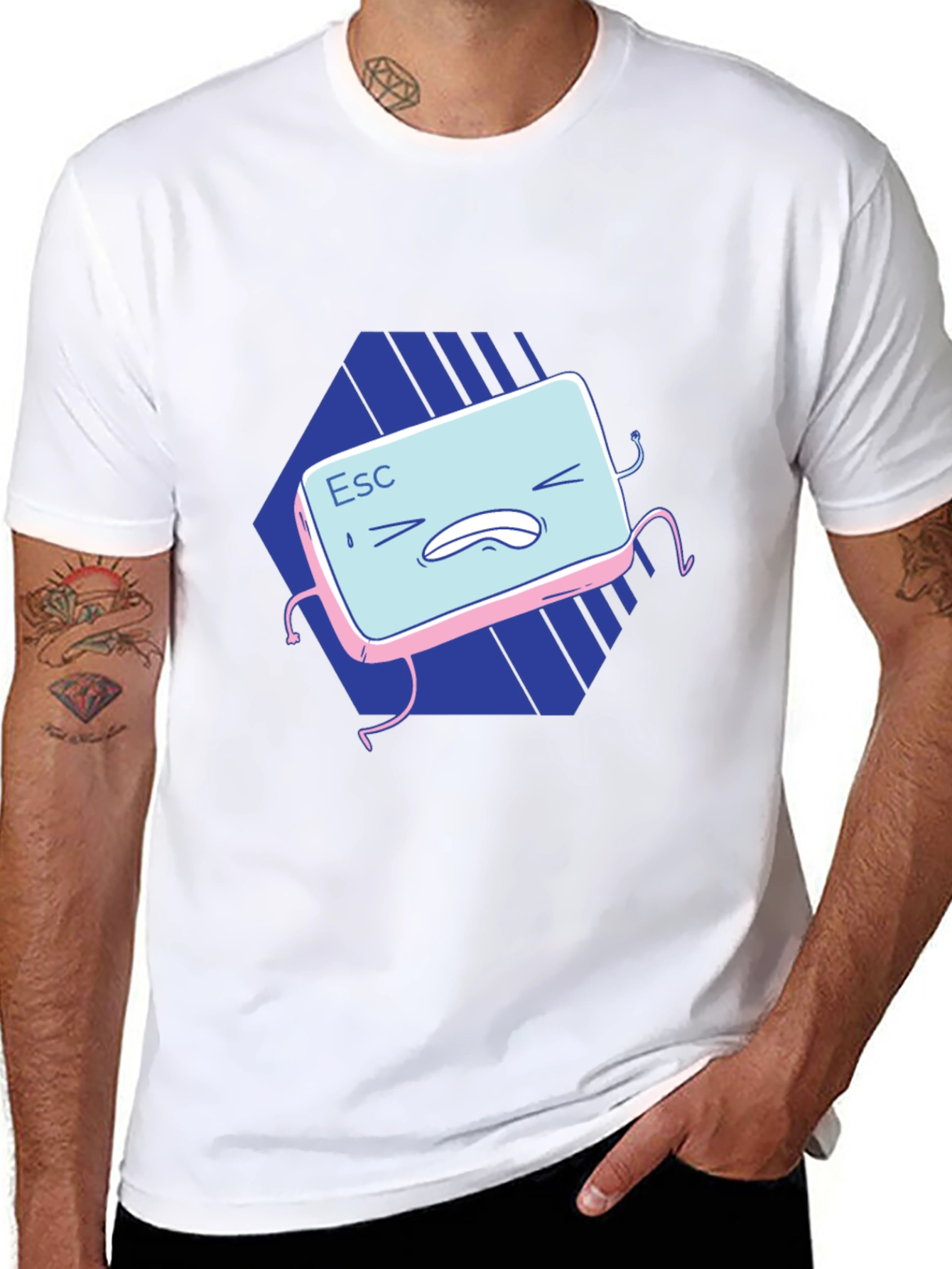 Escape Key Graphic T-Shirt - Black Cotton Tee