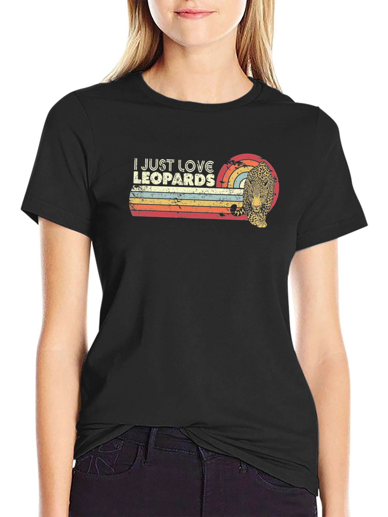 I Just Love Leopards Retro Graphic Tee