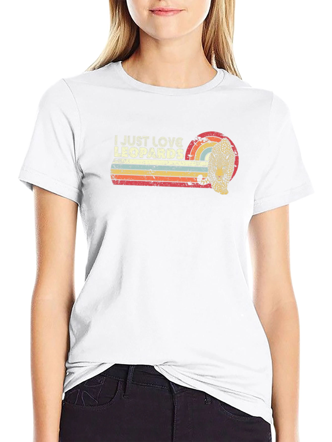 I Just Love Leopards Retro Graphic Tee