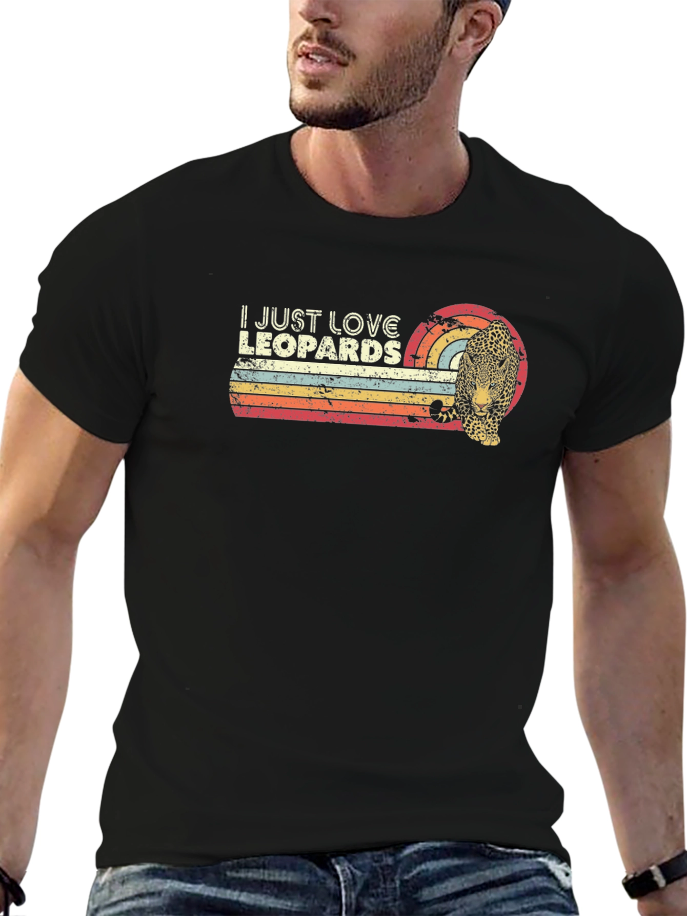 I Just Love Leopards Retro Graphic Tee