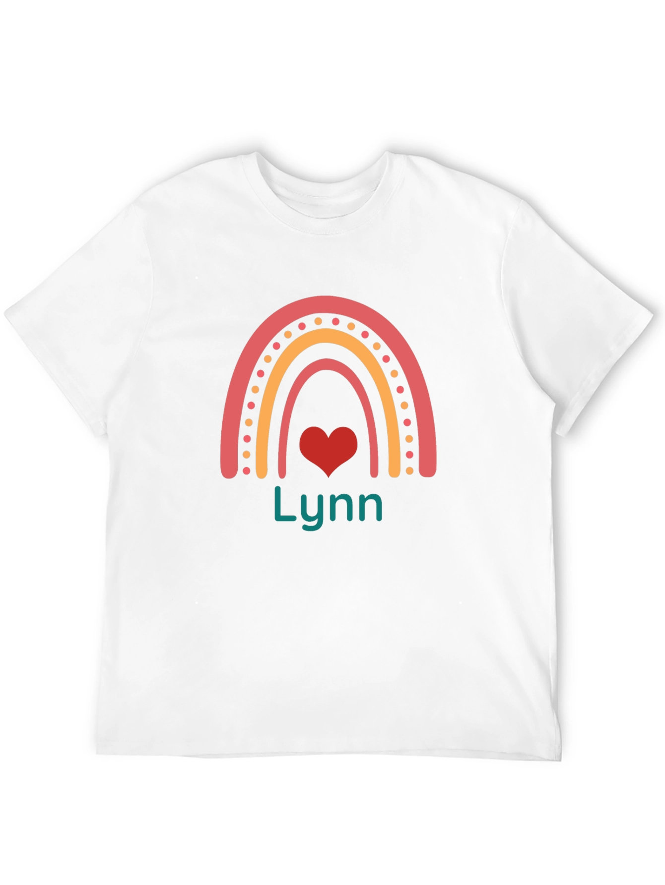Lynn Rainbow Heart Graphic T-Shirt