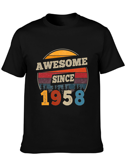 Awesome Since 1958 T-Shirt Vintage Birthday Tee