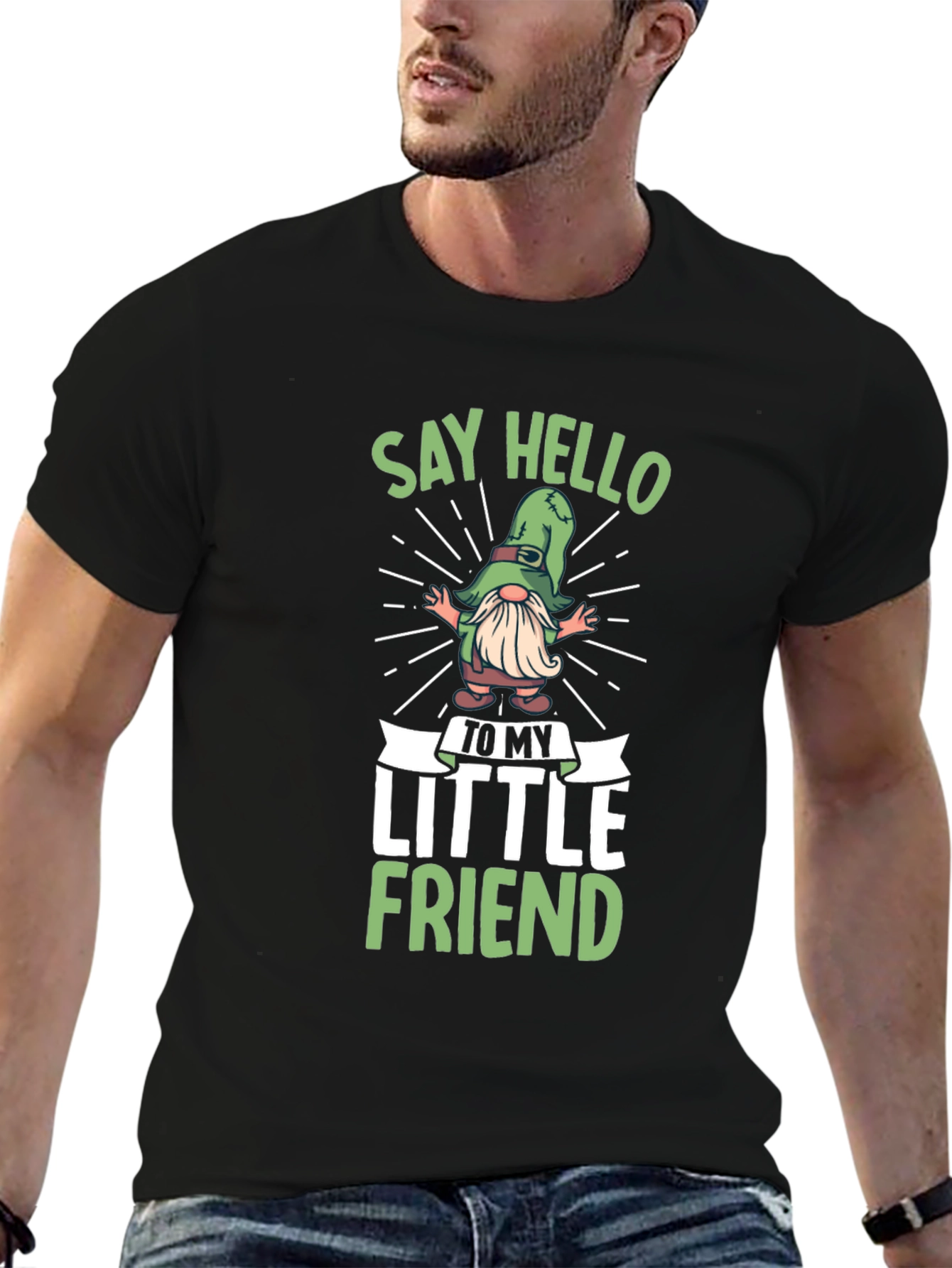 Say Hello To My Little Friend Gnome Graphic T-Shirt