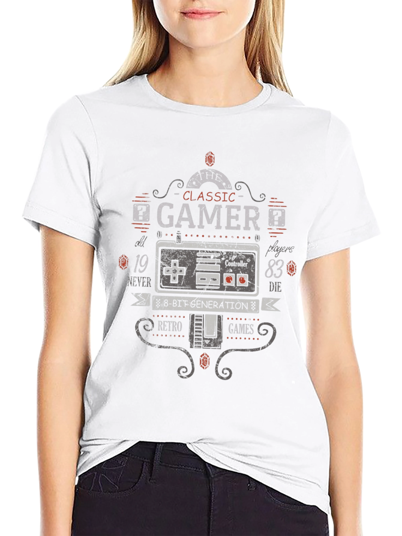 Classic Gamer 8-Bit Generation Black T-Shirt