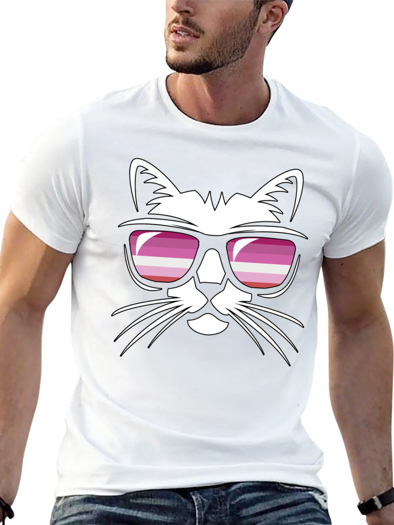 Cool Cat Lesbian Pride T-Shirt