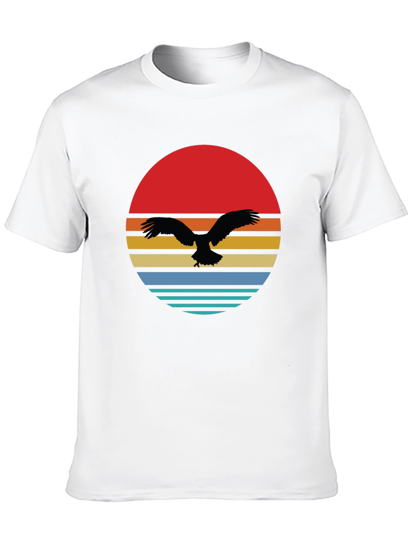 Retro Sunset Eagle Graphic Tee