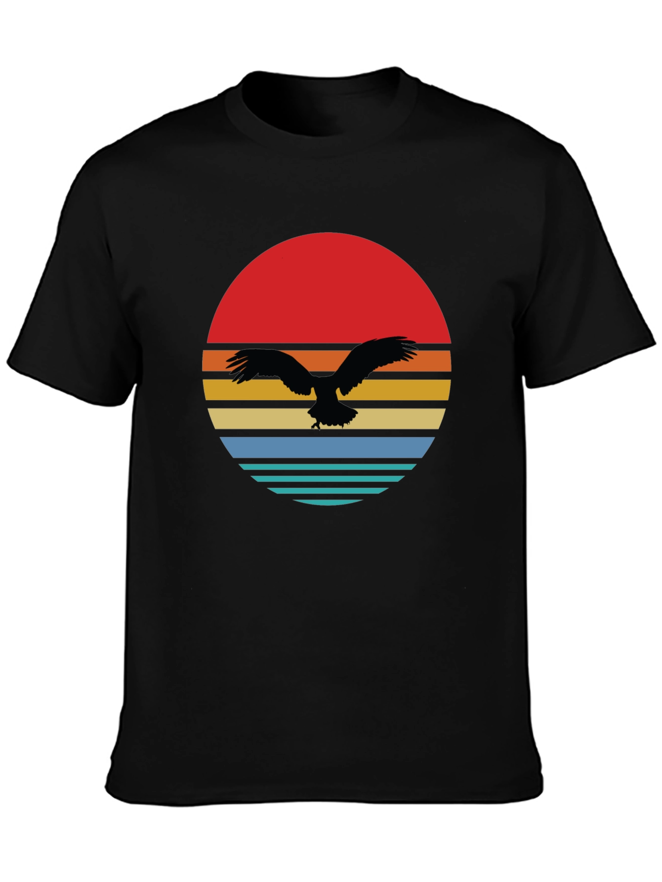 Retro Sunset Eagle Graphic Tee