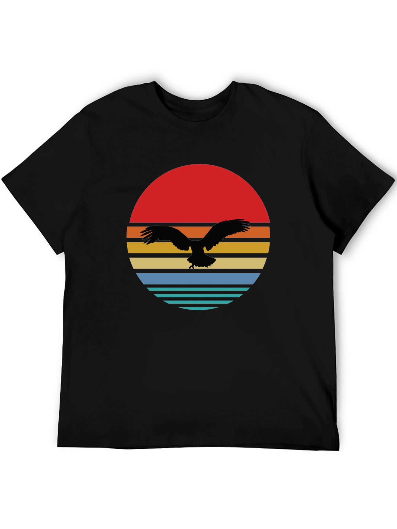 Retro Sunset Eagle Graphic Tee