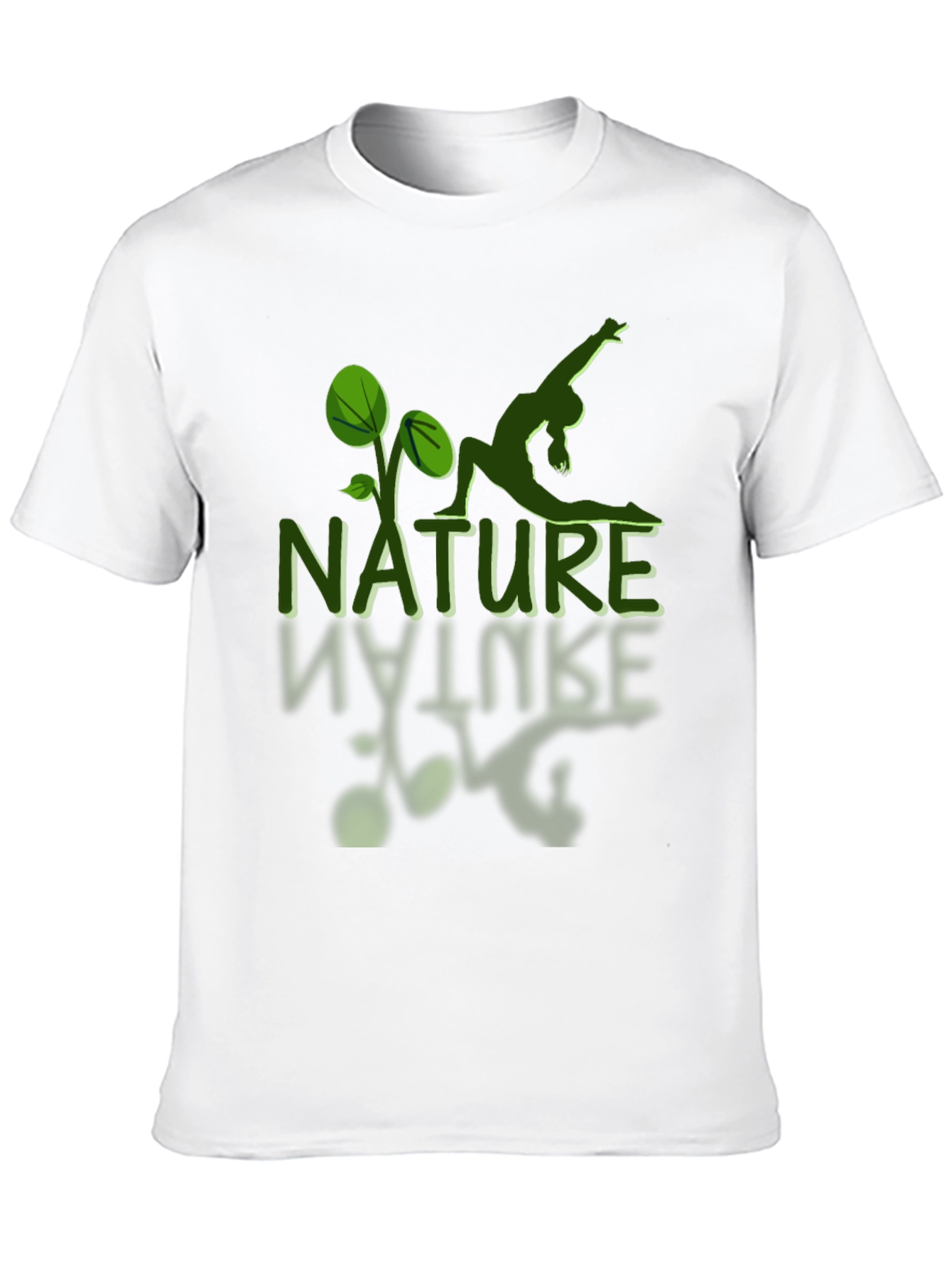 Nature Yoga Graphic T-Shirt - Black Cotton Tee