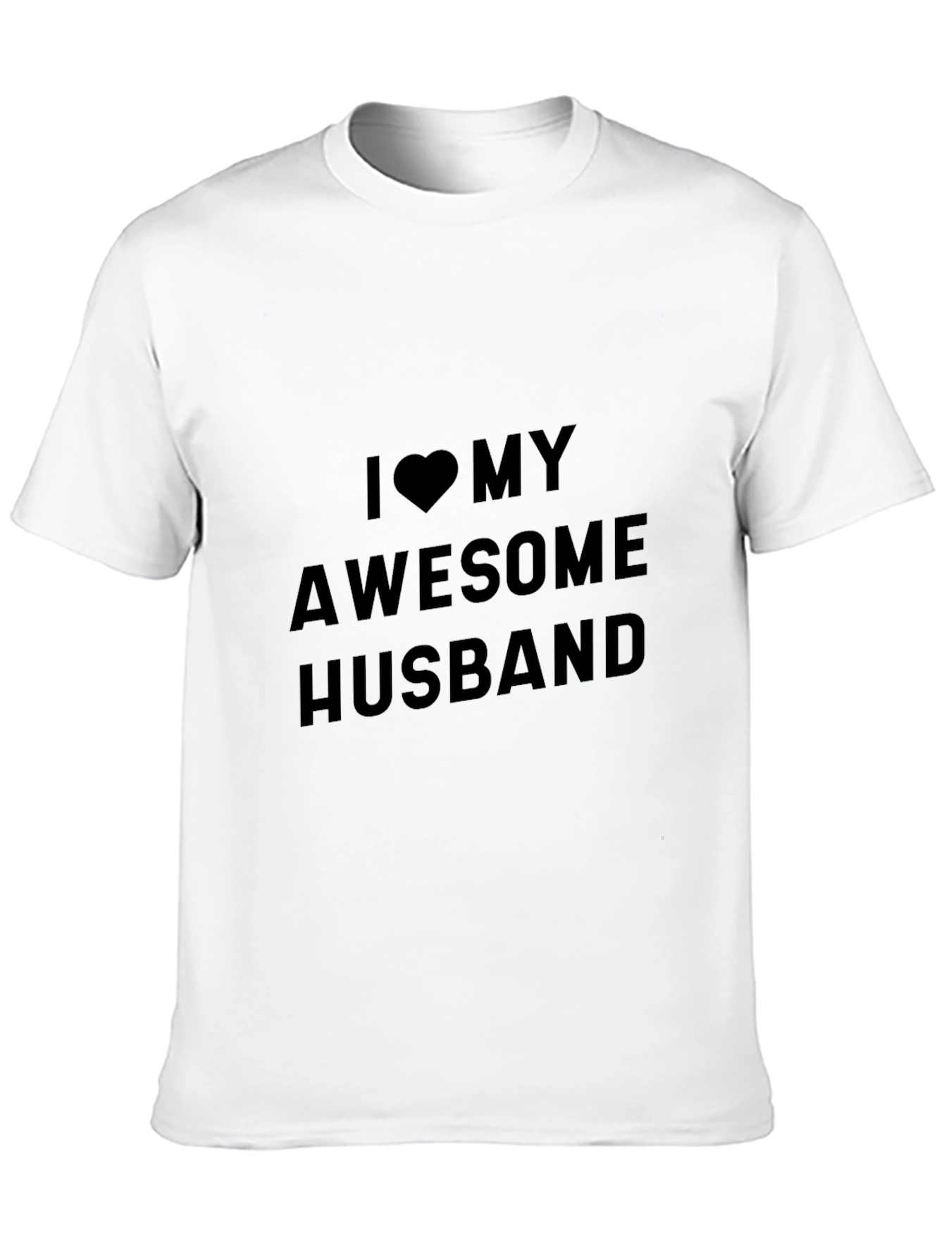 I Heart My Awesome Husband Black Tee