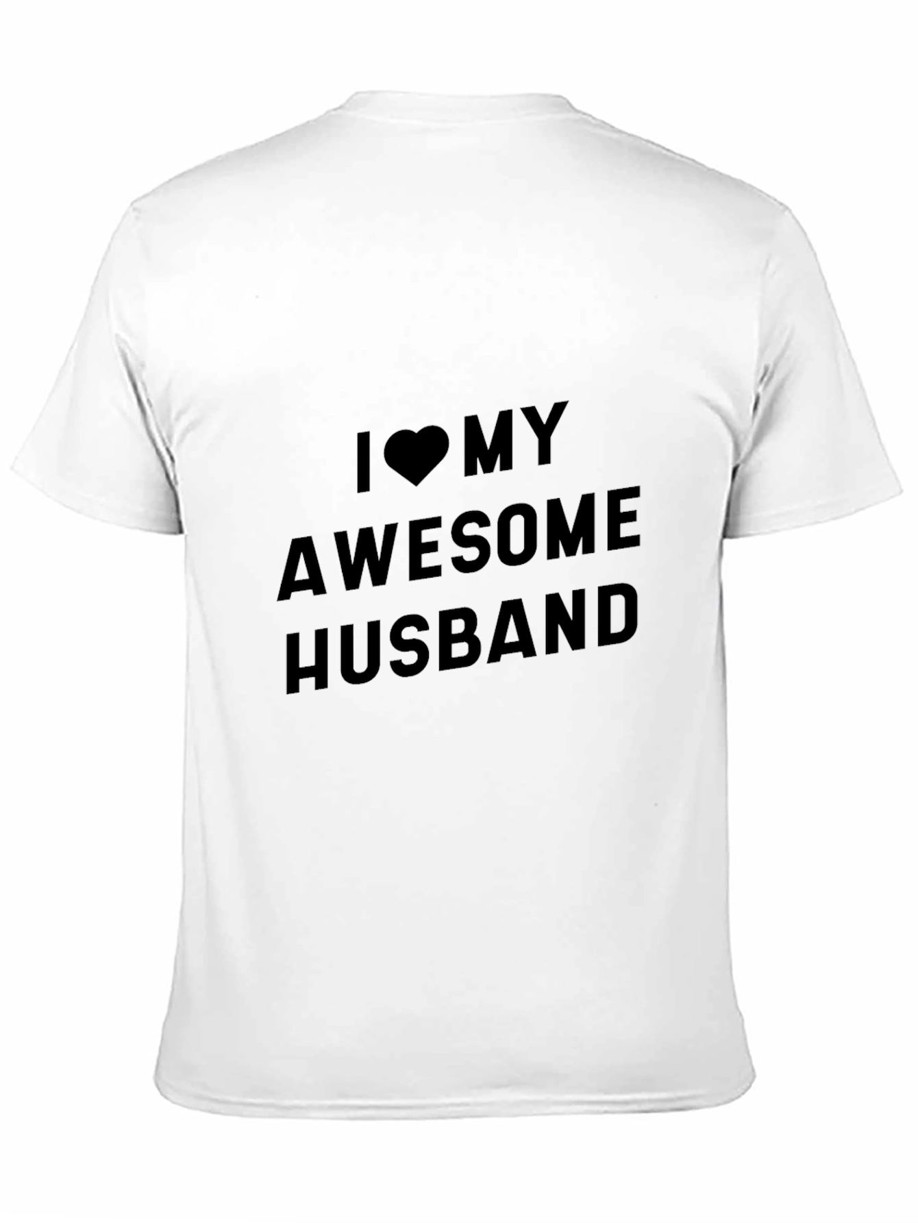 I Heart My Awesome Husband Black Tee