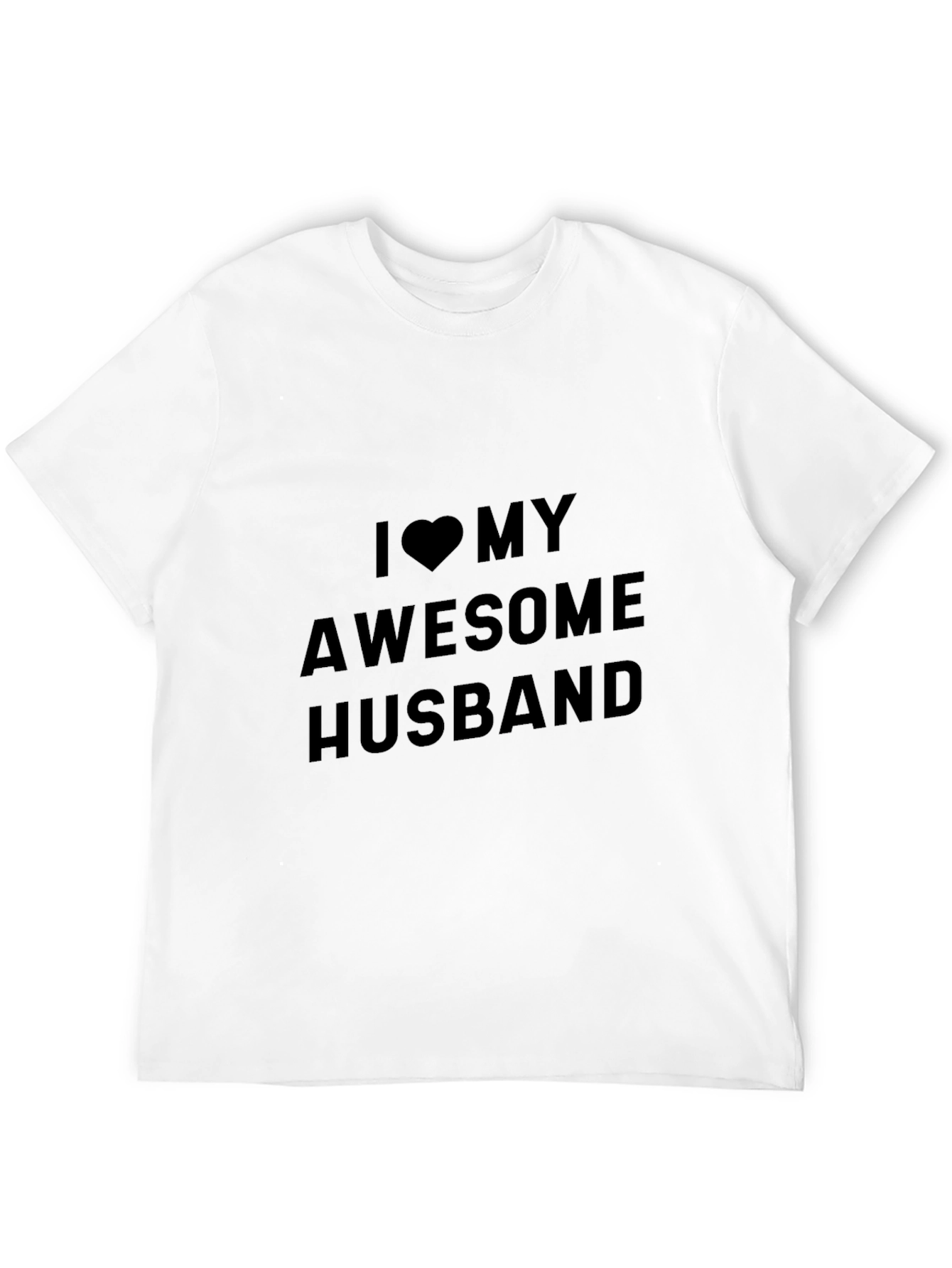 I Heart My Awesome Husband Black Tee