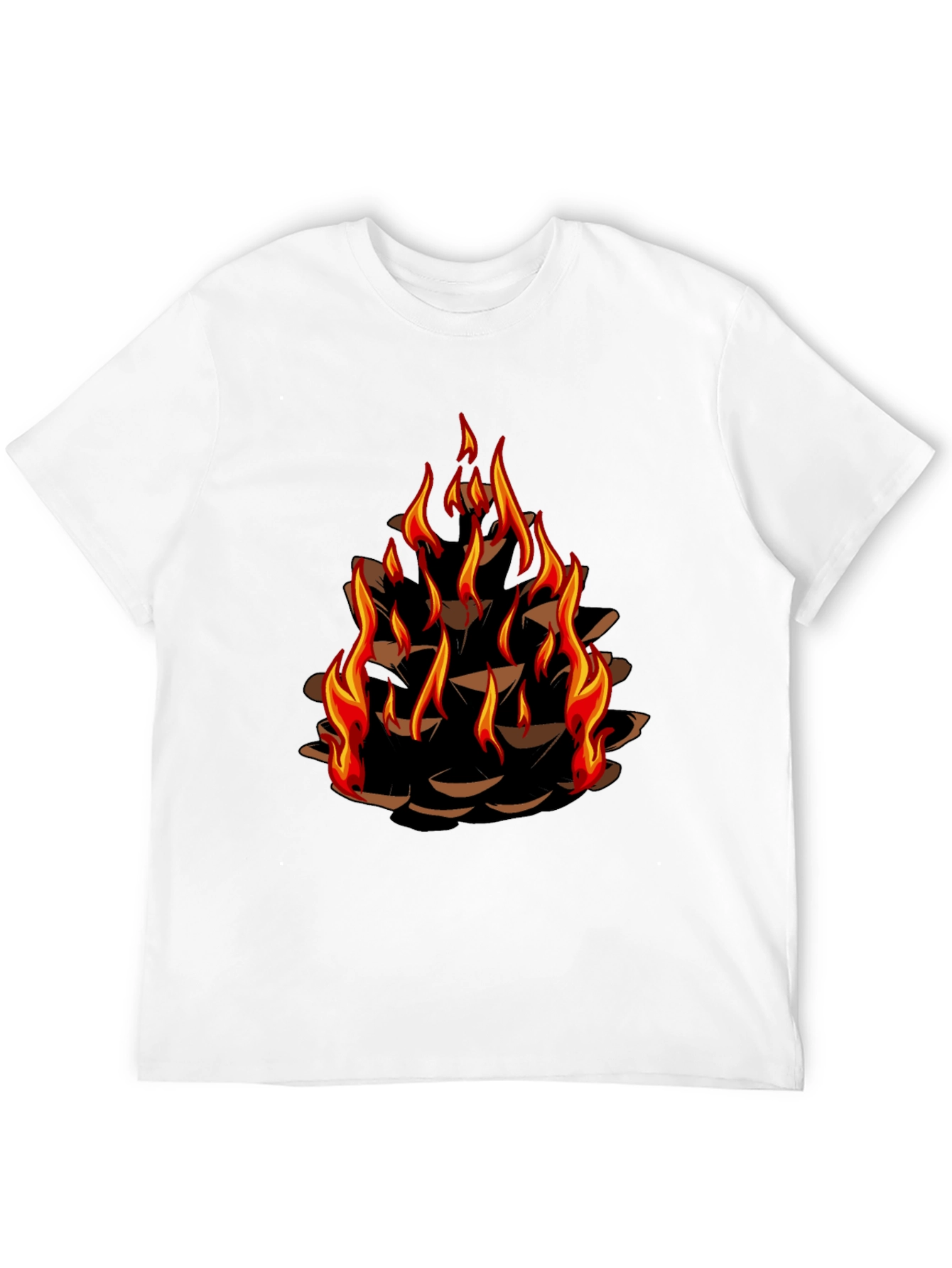 Burning Pinecone Graphic Tee - Black