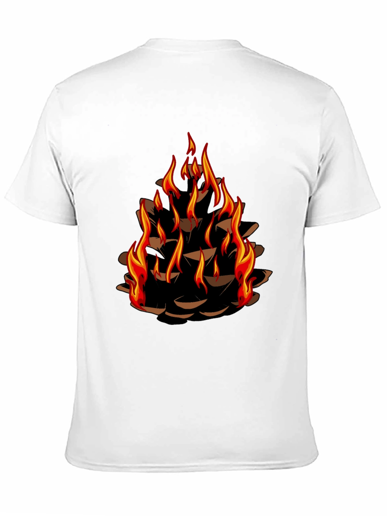 Burning Pinecone Graphic Tee - Black