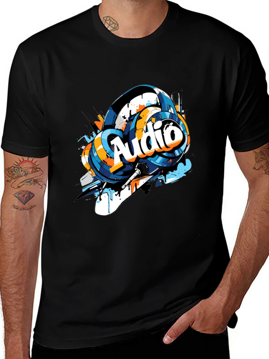 Audio Vibes Tee - Graphic Print Cotton T-Shirt