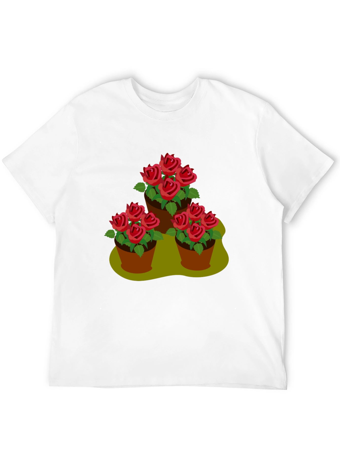Floral Pot Graphic Tee - Stylish Casual Wear