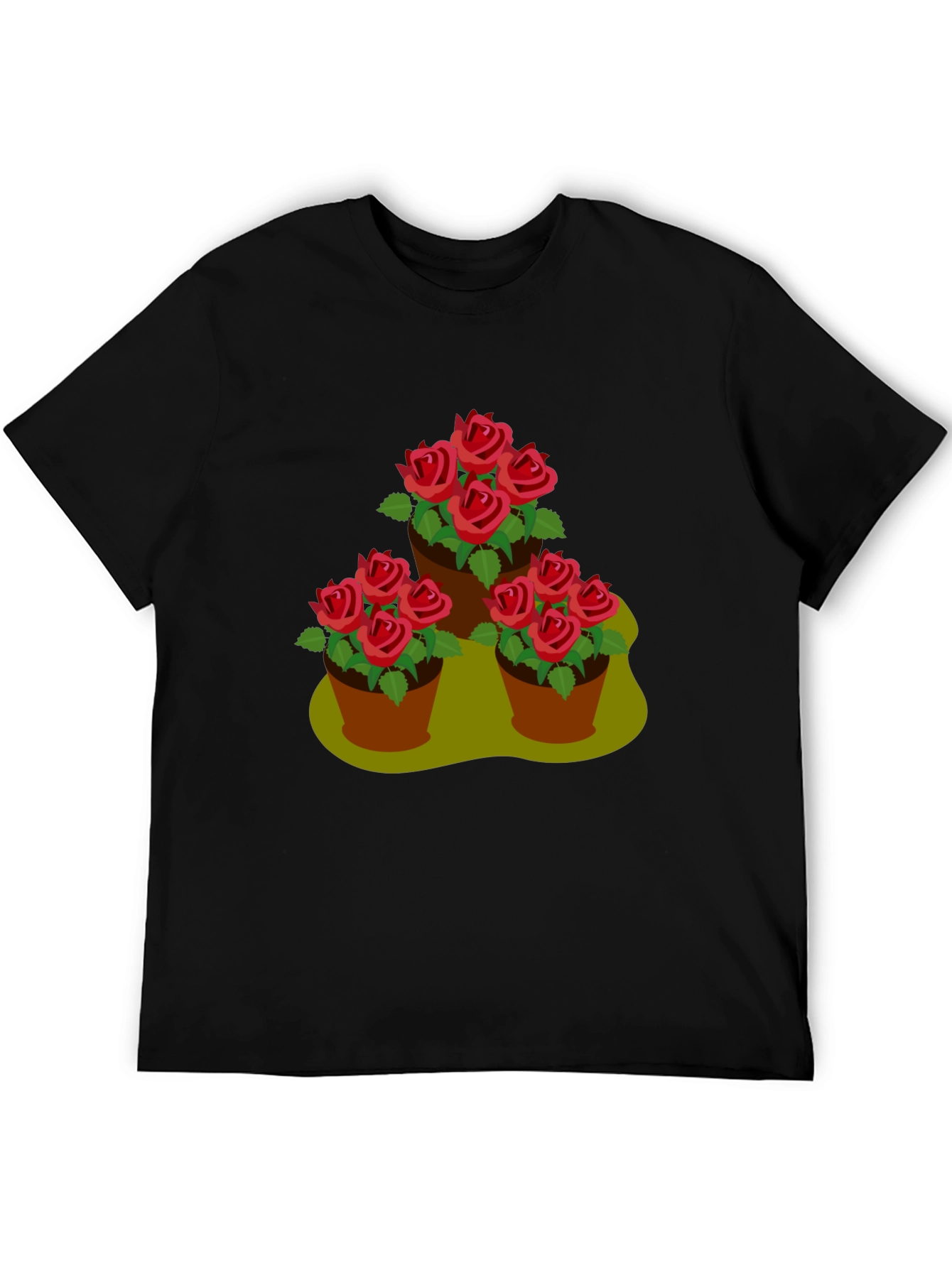 Floral Pot Graphic Tee - Stylish Casual Wear